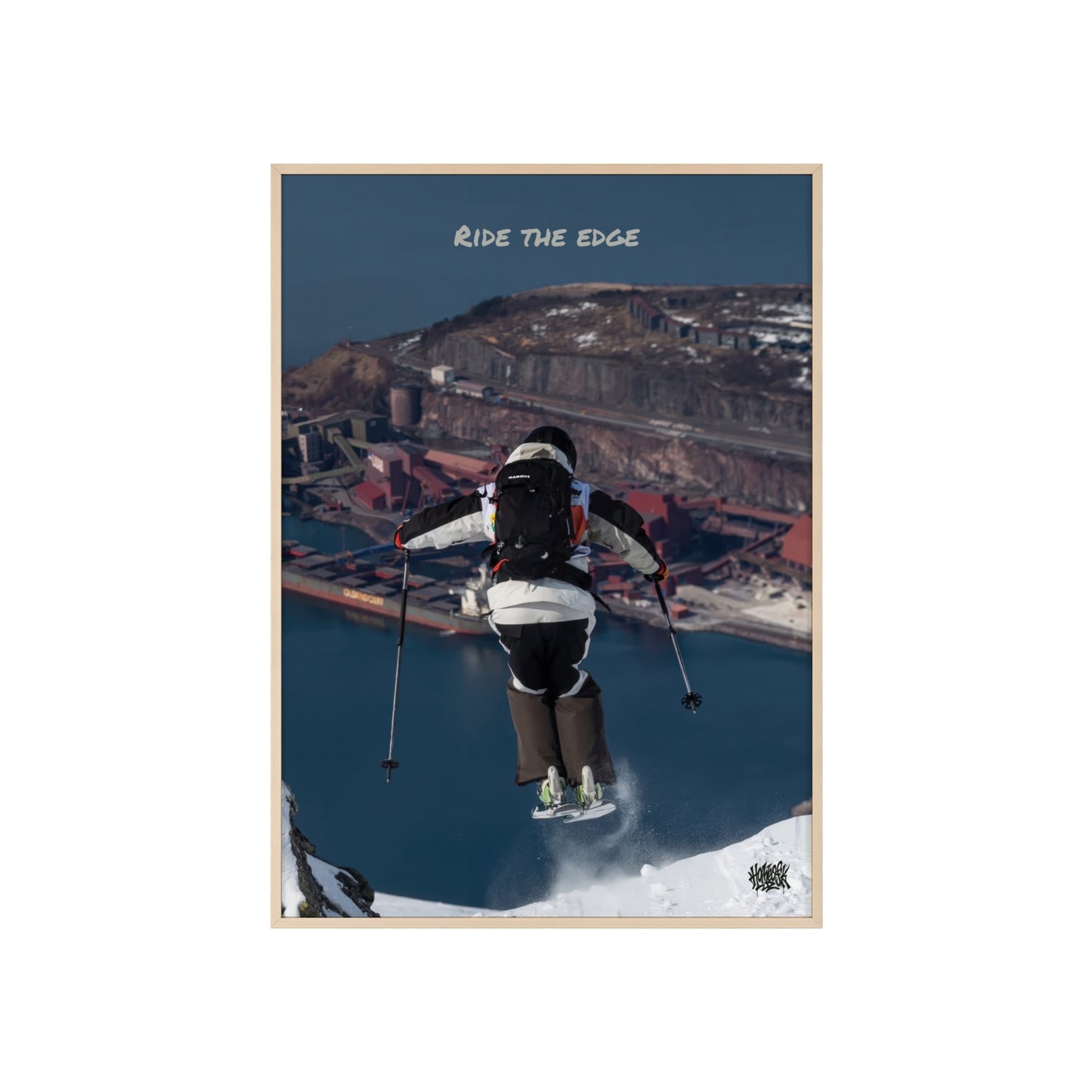 Ride The Edge Mikkellillehaug Poster - FRAMED