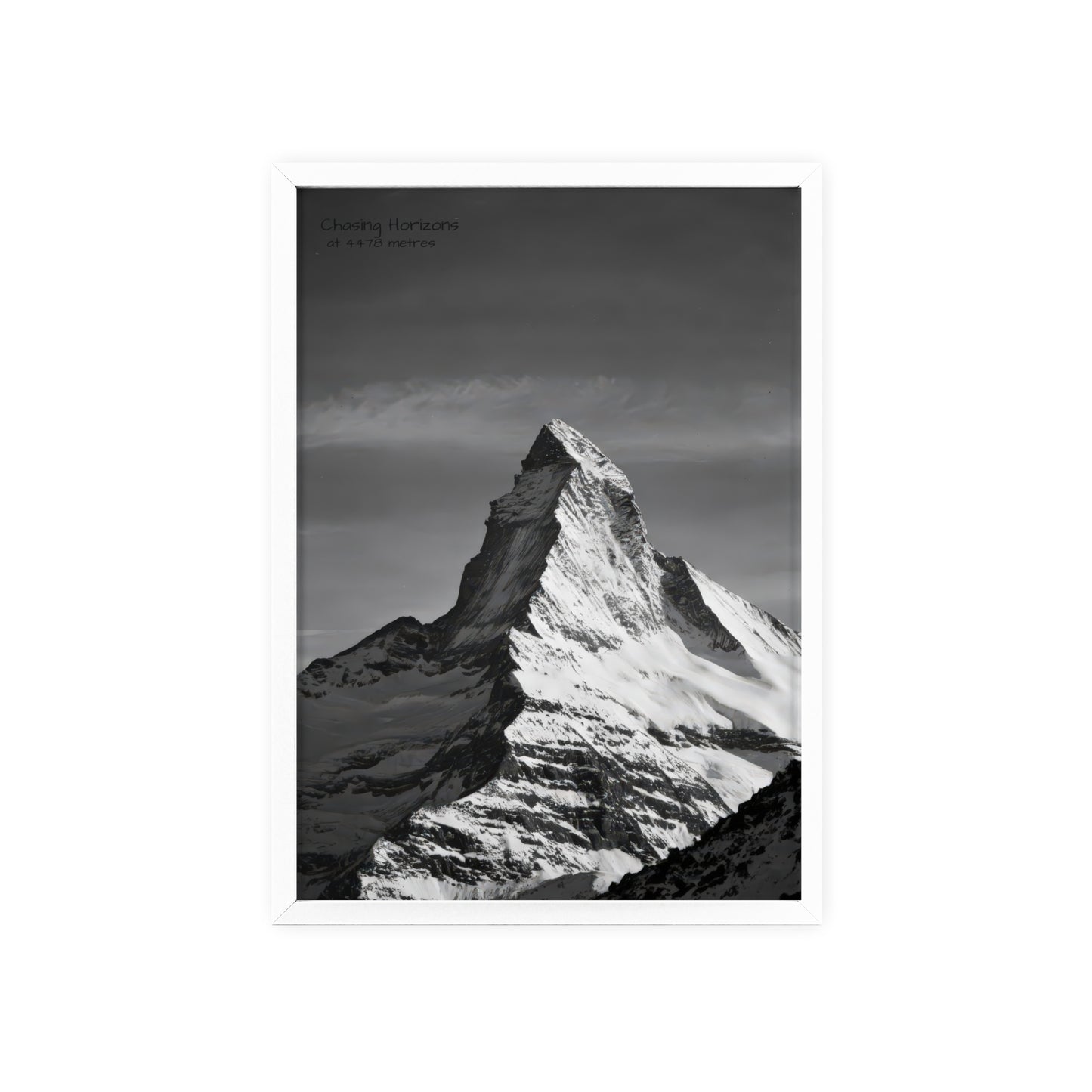 Chasing Horizons x Monochrome Matternhorn Poster - FRAMED