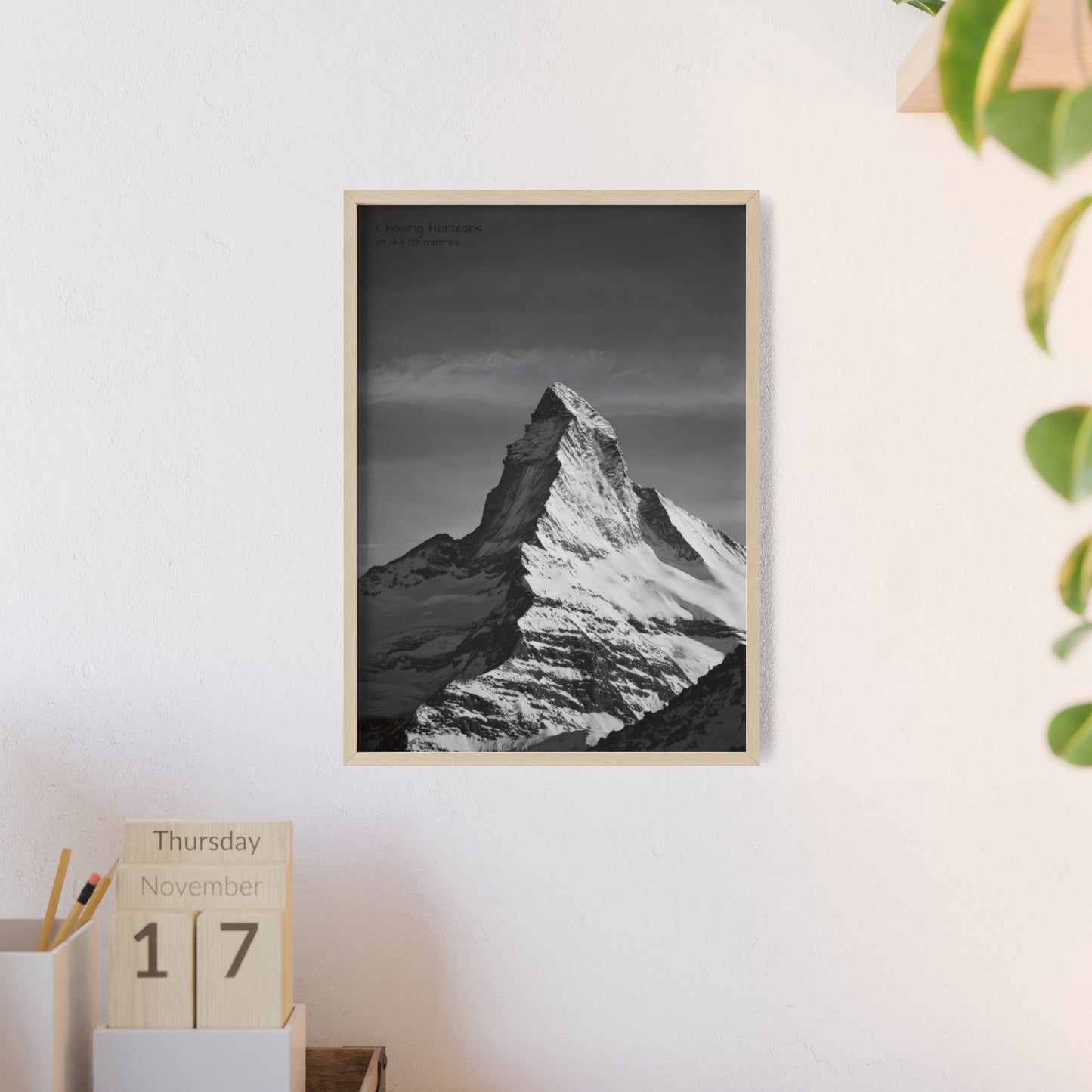 Chasing Horizons x Monochrome Matternhorn Poster - FRAMED