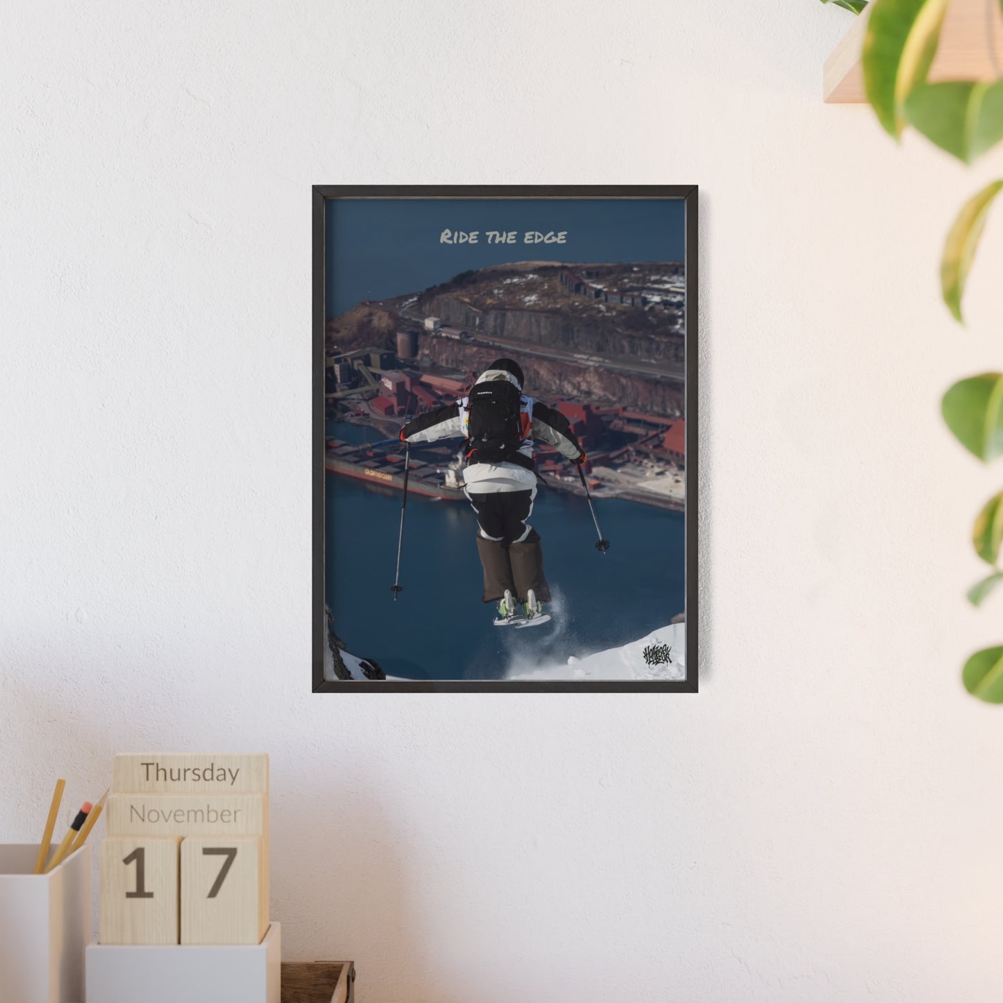 Ride The Edge Mikkellillehaug Poster - FRAMED