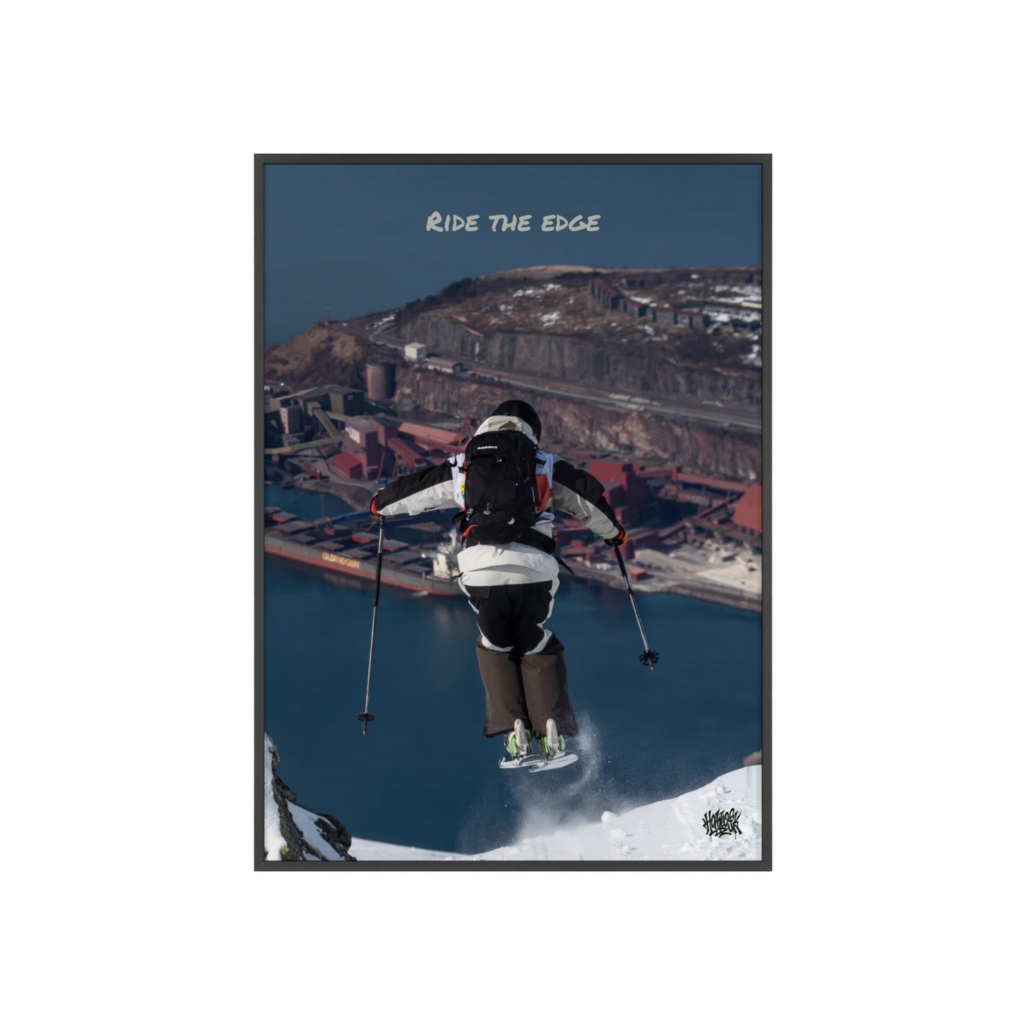 Ride The Edge Mikkellillehaug Poster - FRAMED