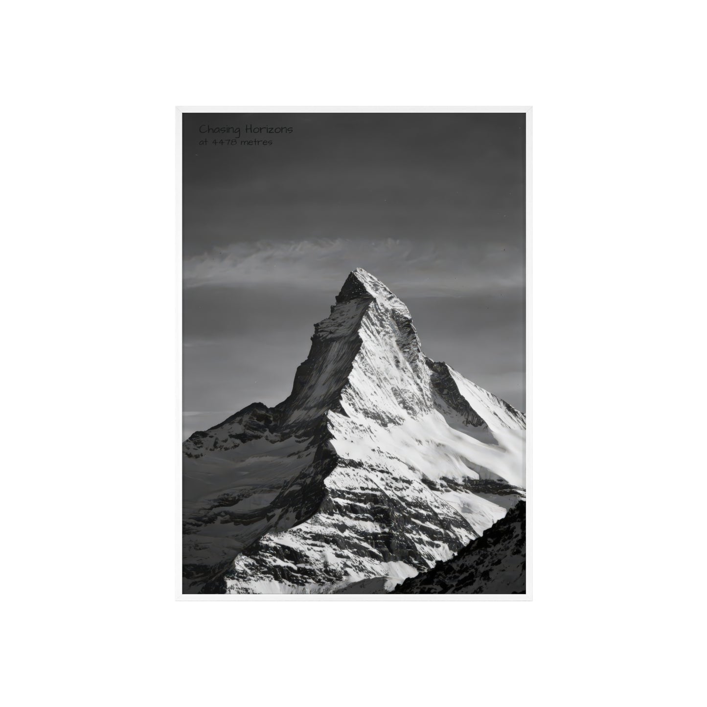 Chasing Horizons x Monochrome Matternhorn Poster - FRAMED