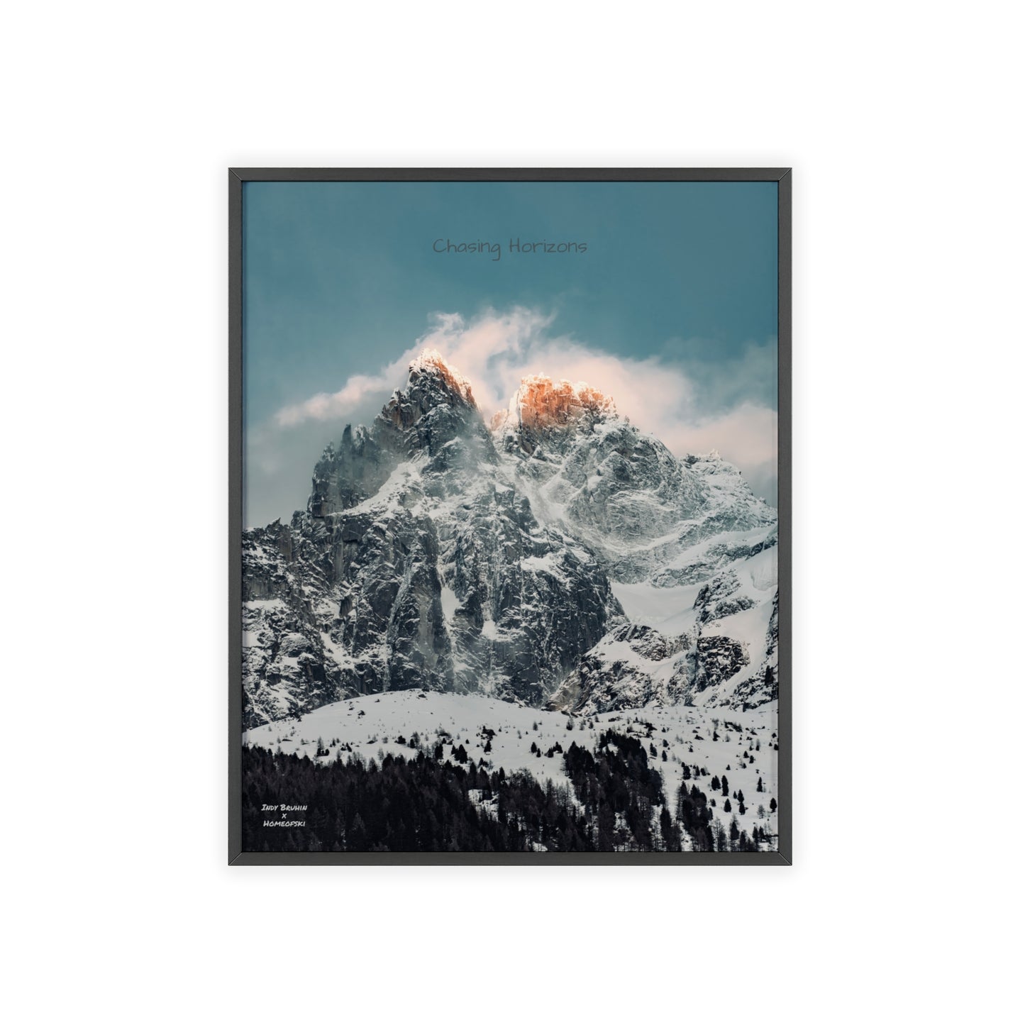 Alps Indy Bruhin Poster - FRAMED