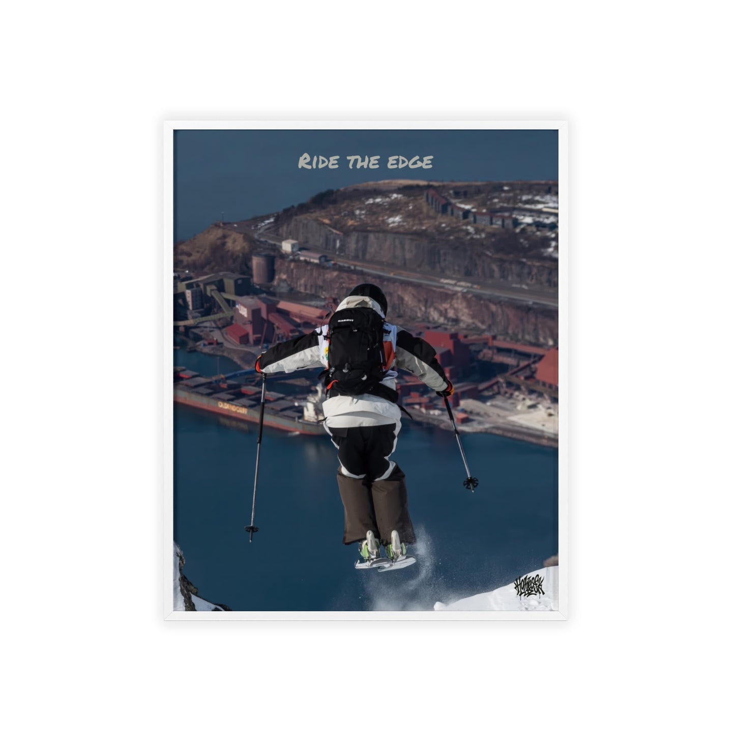 Ride The Edge Mikkellillehaug Poster - FRAMED