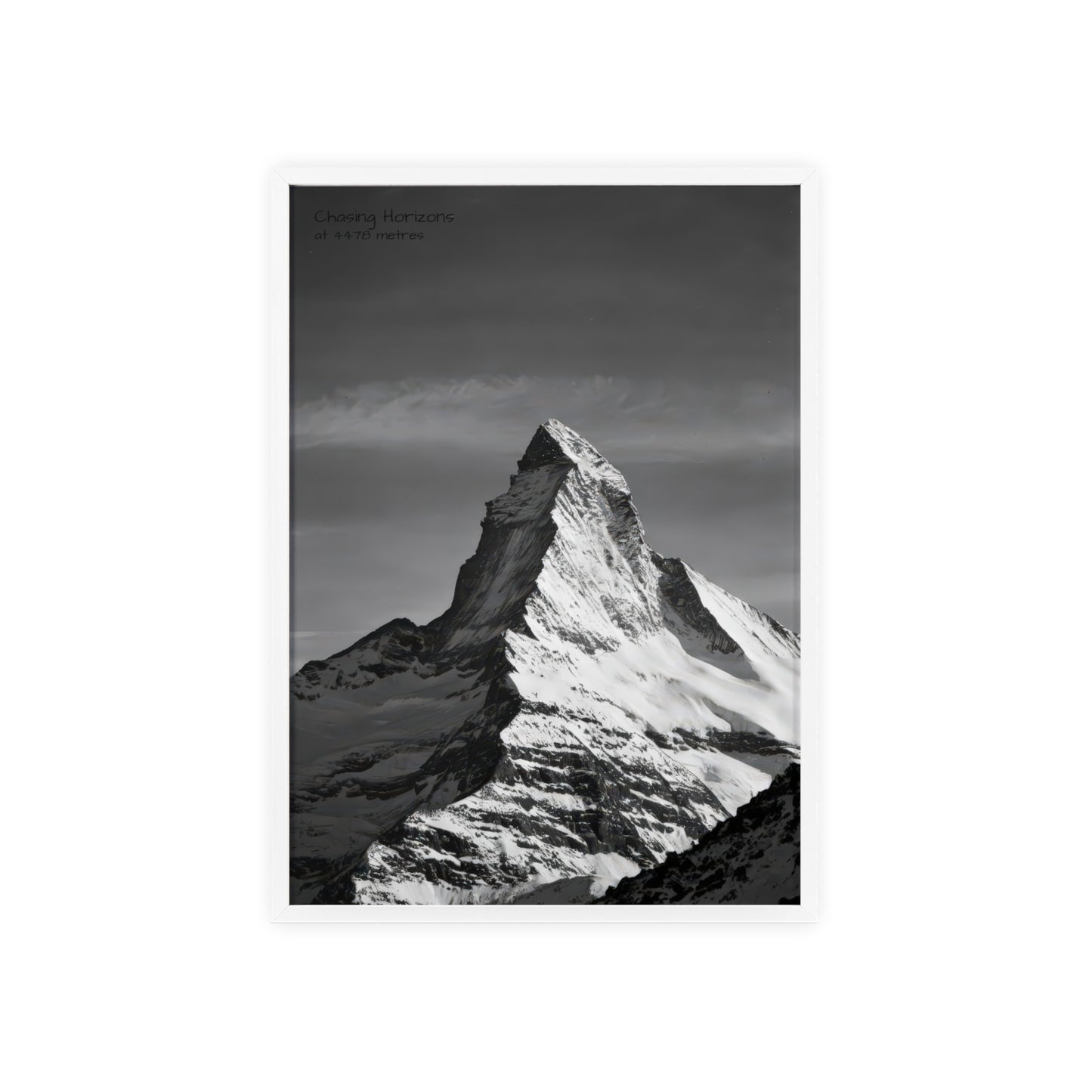 Chasing Horizons x Monochrome Matternhorn Poster - FRAMED