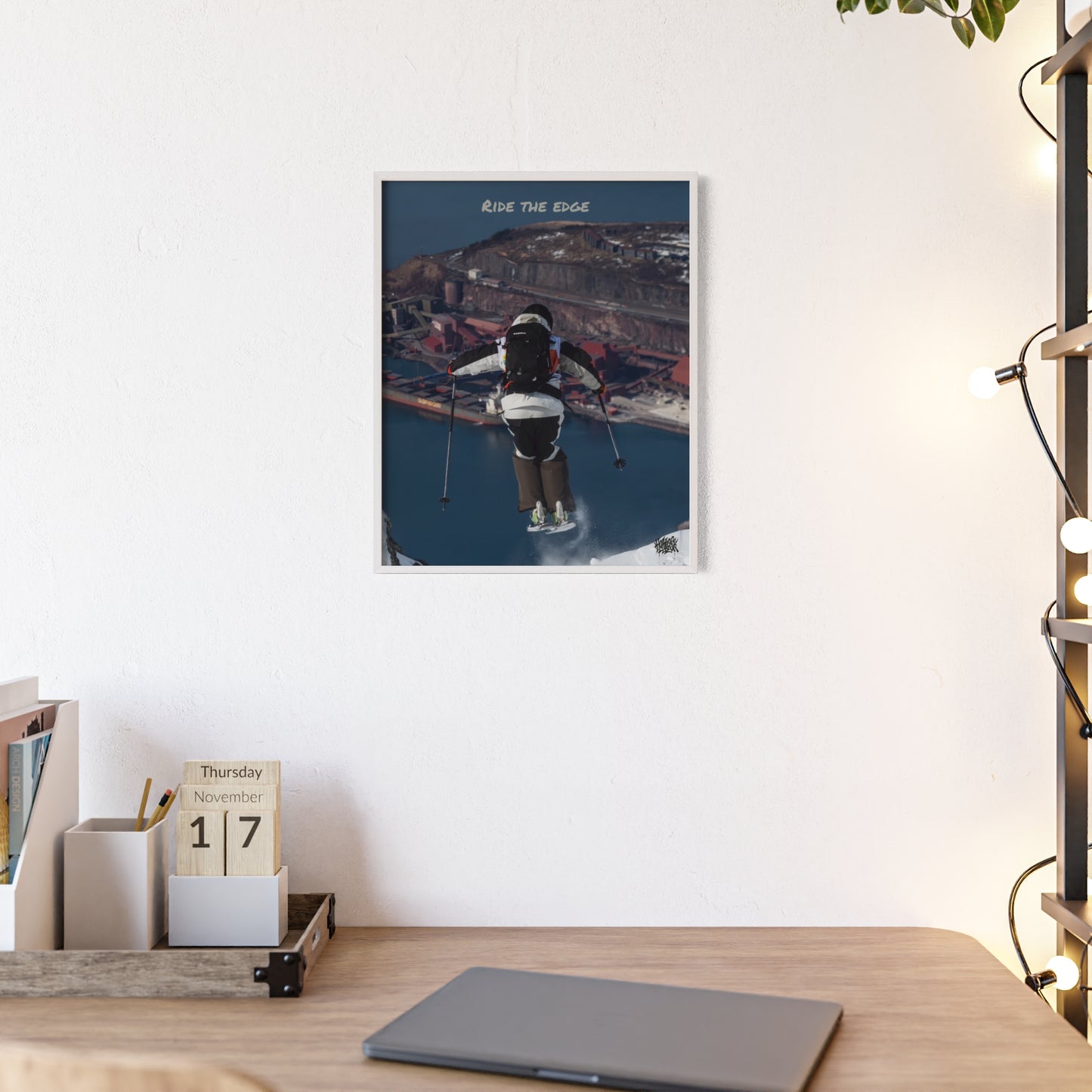 Ride The Edge Mikkellillehaug Poster - FRAMED