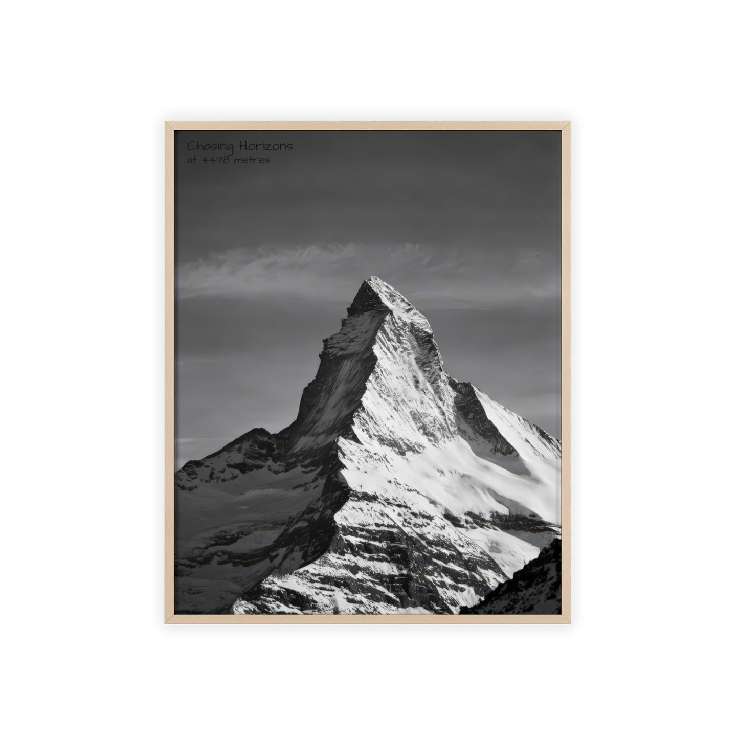 Chasing Horizons x Monochrome Matternhorn Poster - FRAMED
