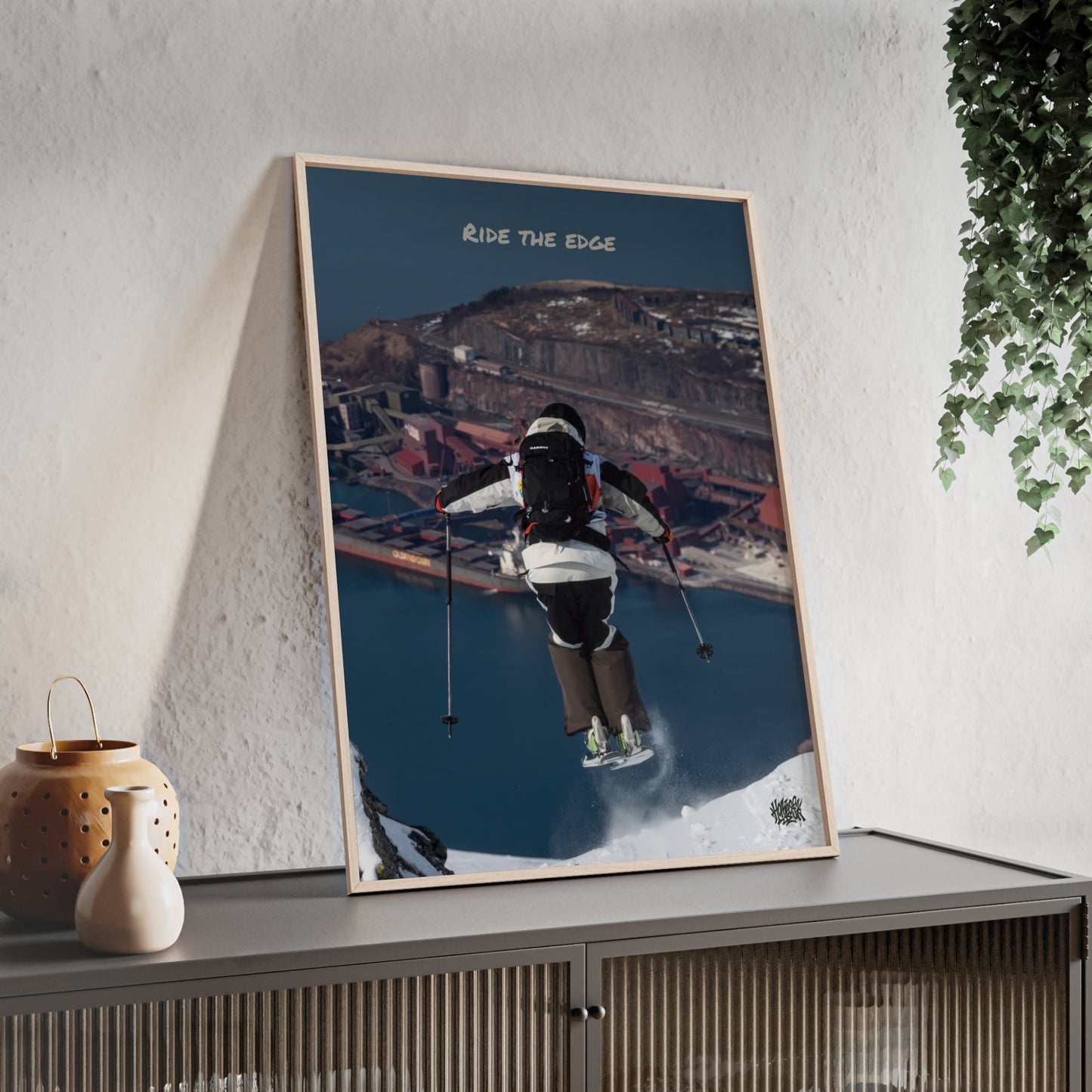 Ride The Edge Mikkellillehaug Poster - FRAMED