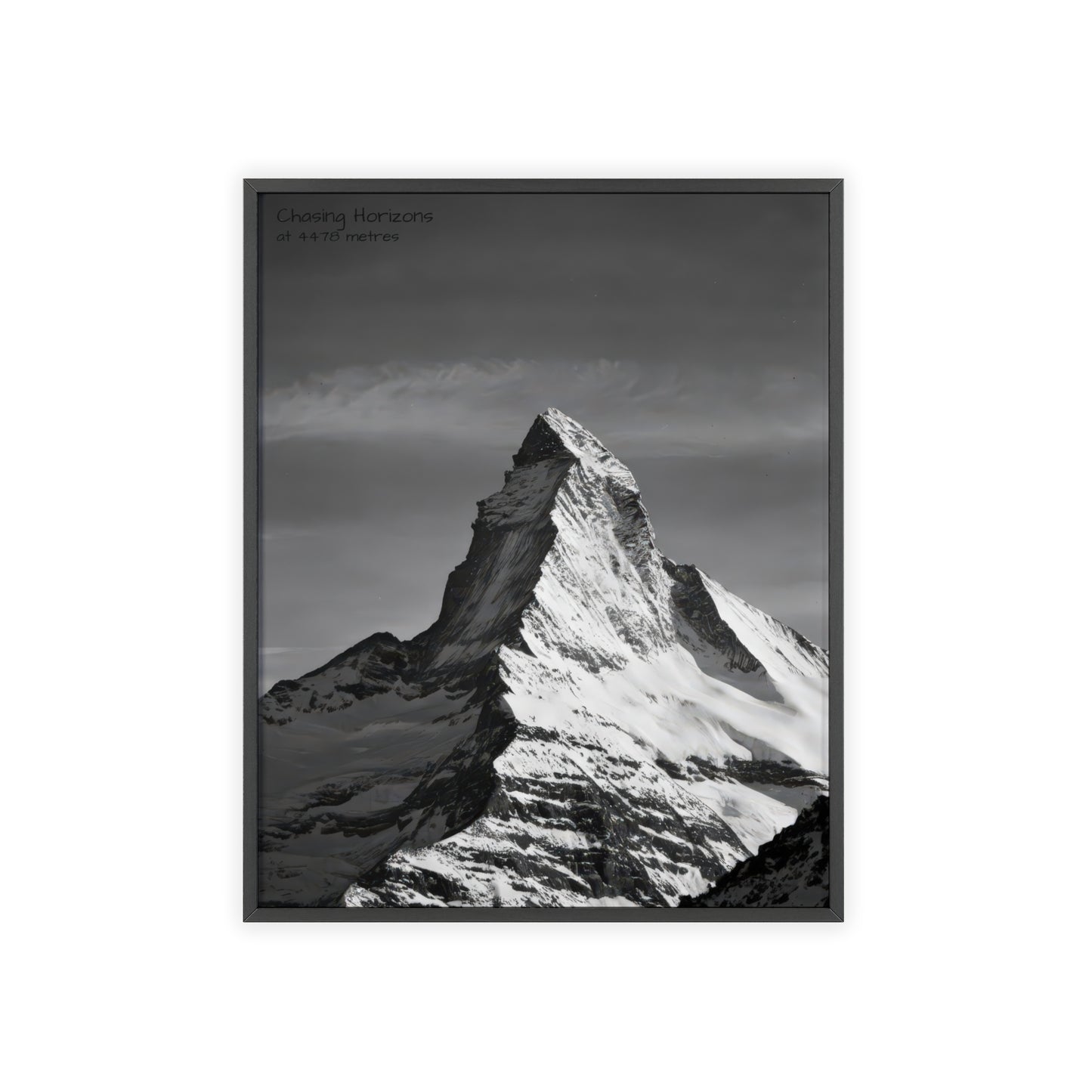 Chasing Horizons x Monochrome Matternhorn Poster - FRAMED