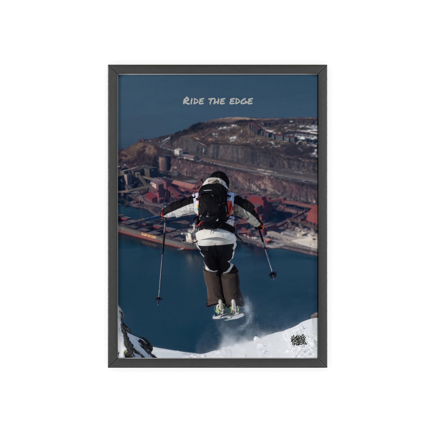 Ride The Edge Mikkellillehaug Poster - FRAMED