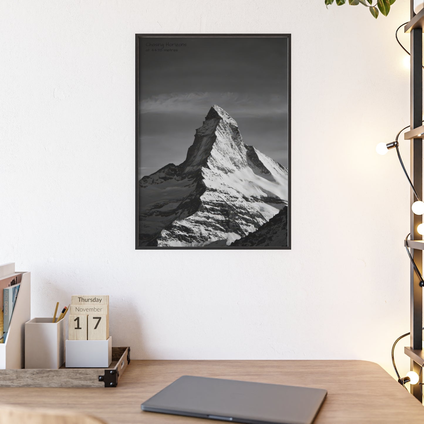 Chasing Horizons x Monochrome Matternhorn Poster - FRAMED