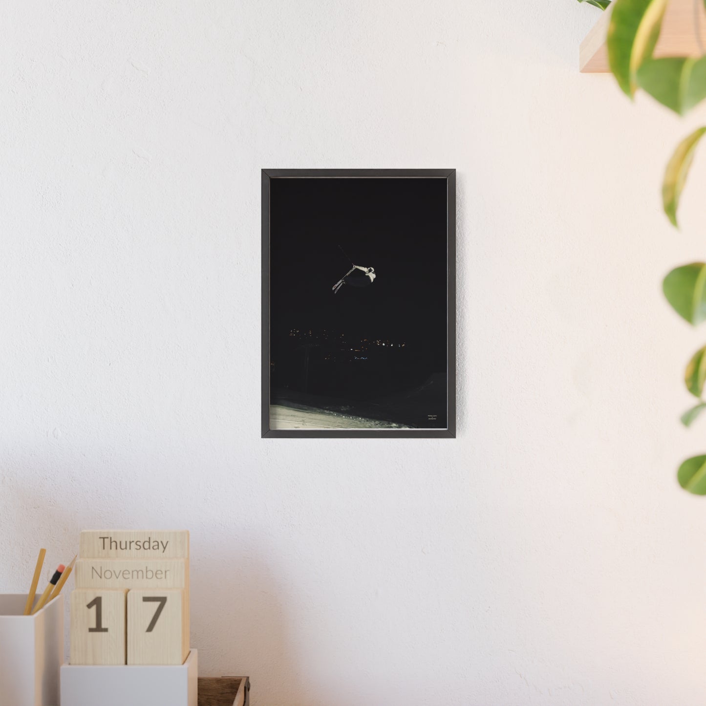 Night Park Mateo Lepic Poster - FRAMED