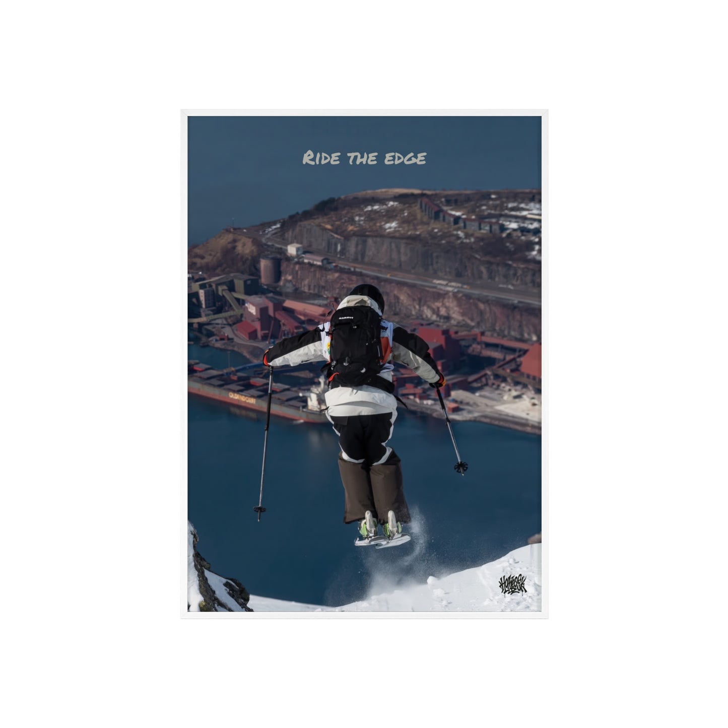 Ride The Edge Mikkellillehaug Poster - FRAMED