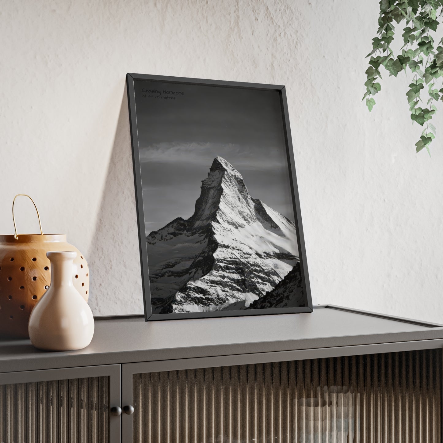 Chasing Horizons x Monochrome Matternhorn Poster - FRAMED