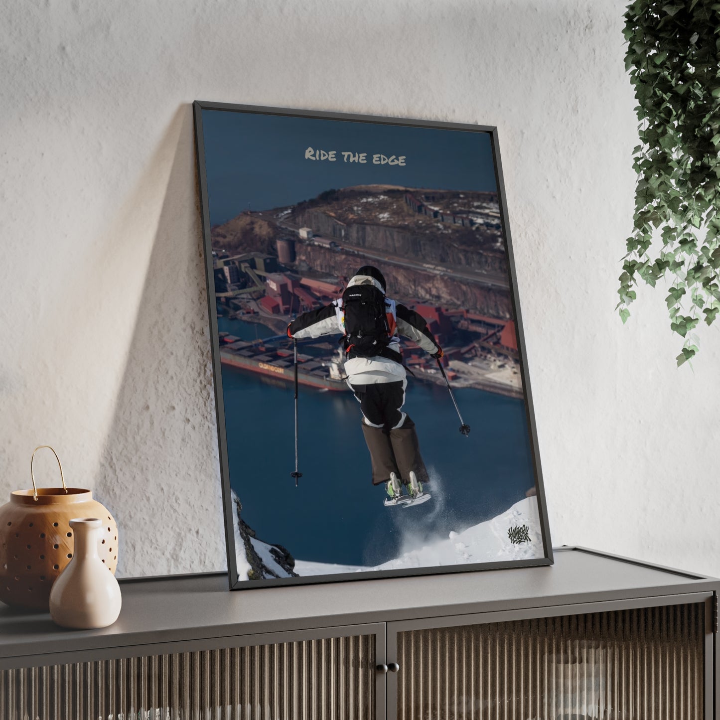 Ride The Edge Mikkellillehaug Poster - FRAMED