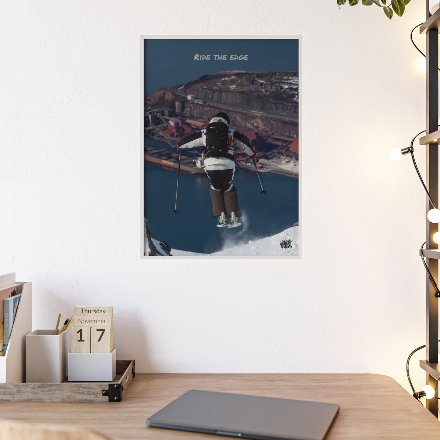 Ride The Edge Mikkellillehaug Poster - FRAMED