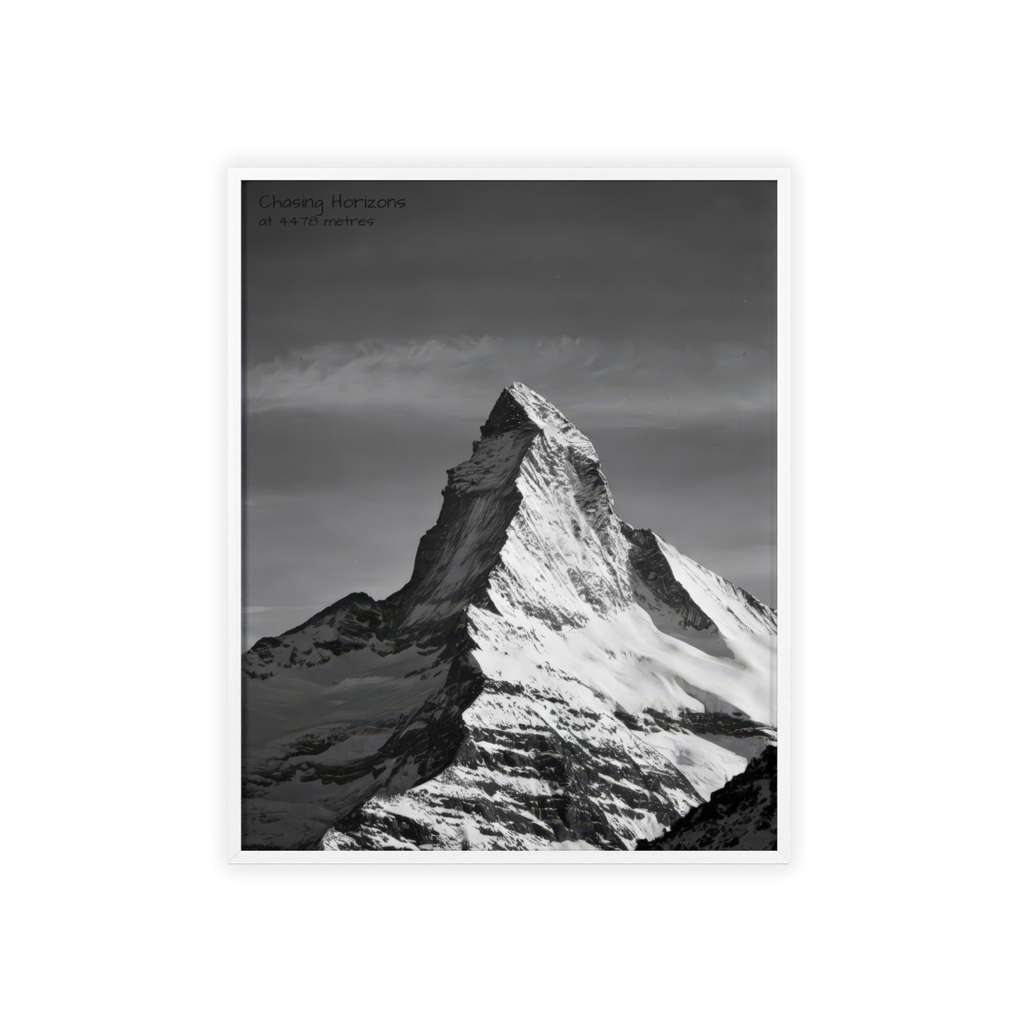 Chasing Horizons x Monochrome Matternhorn Poster - FRAMED