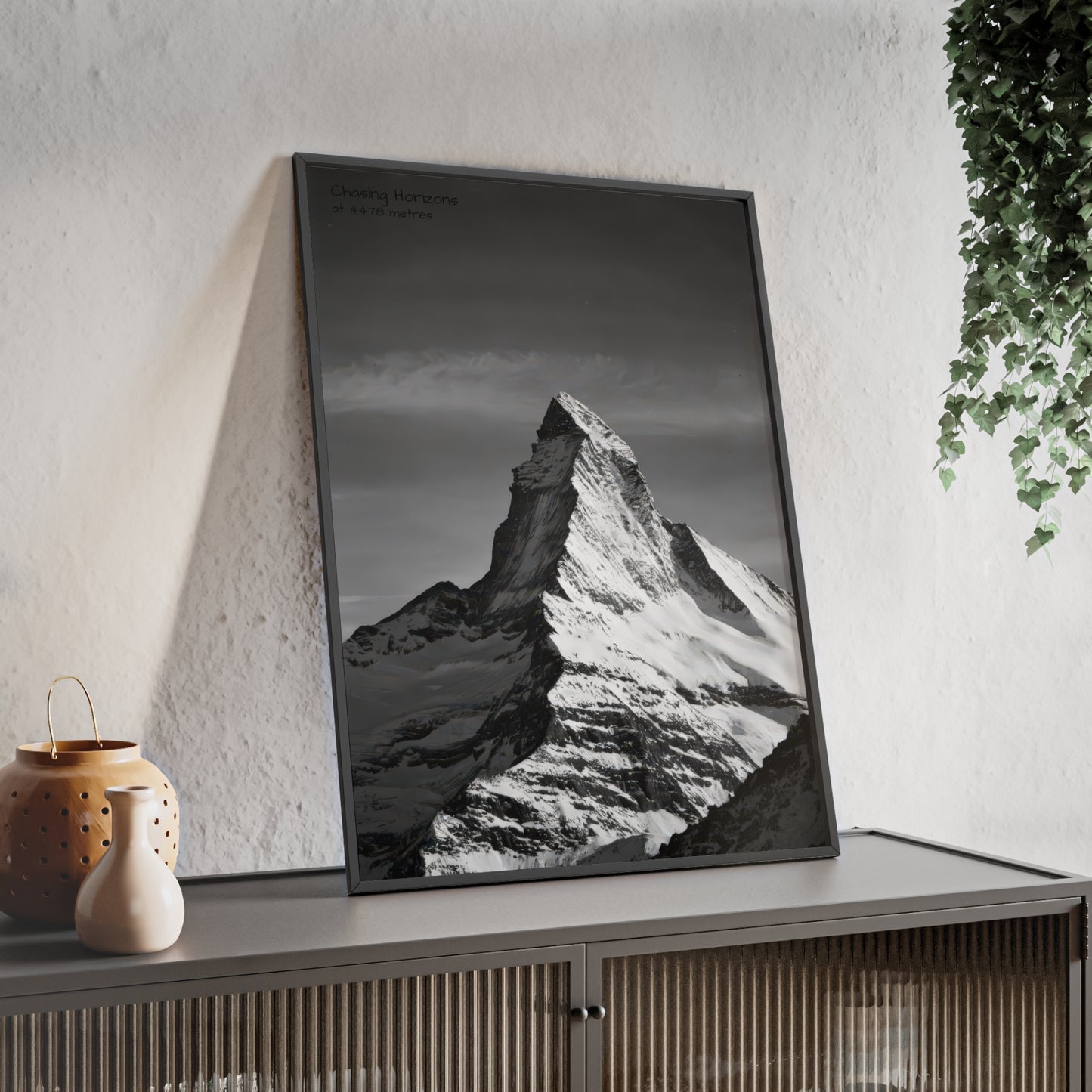 Chasing Horizons x Monochrome Matternhorn Poster - FRAMED