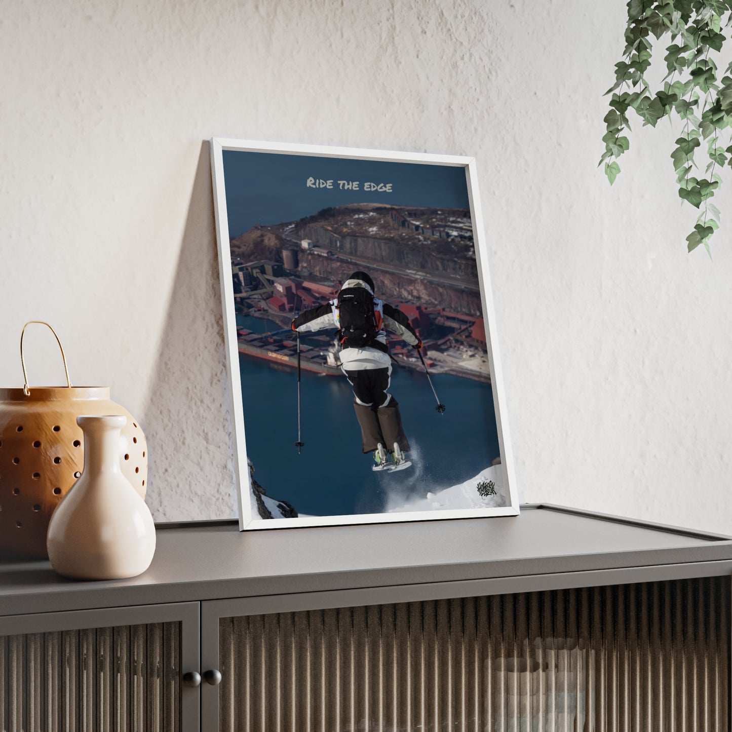 Ride The Edge Mikkellillehaug Poster - FRAMED