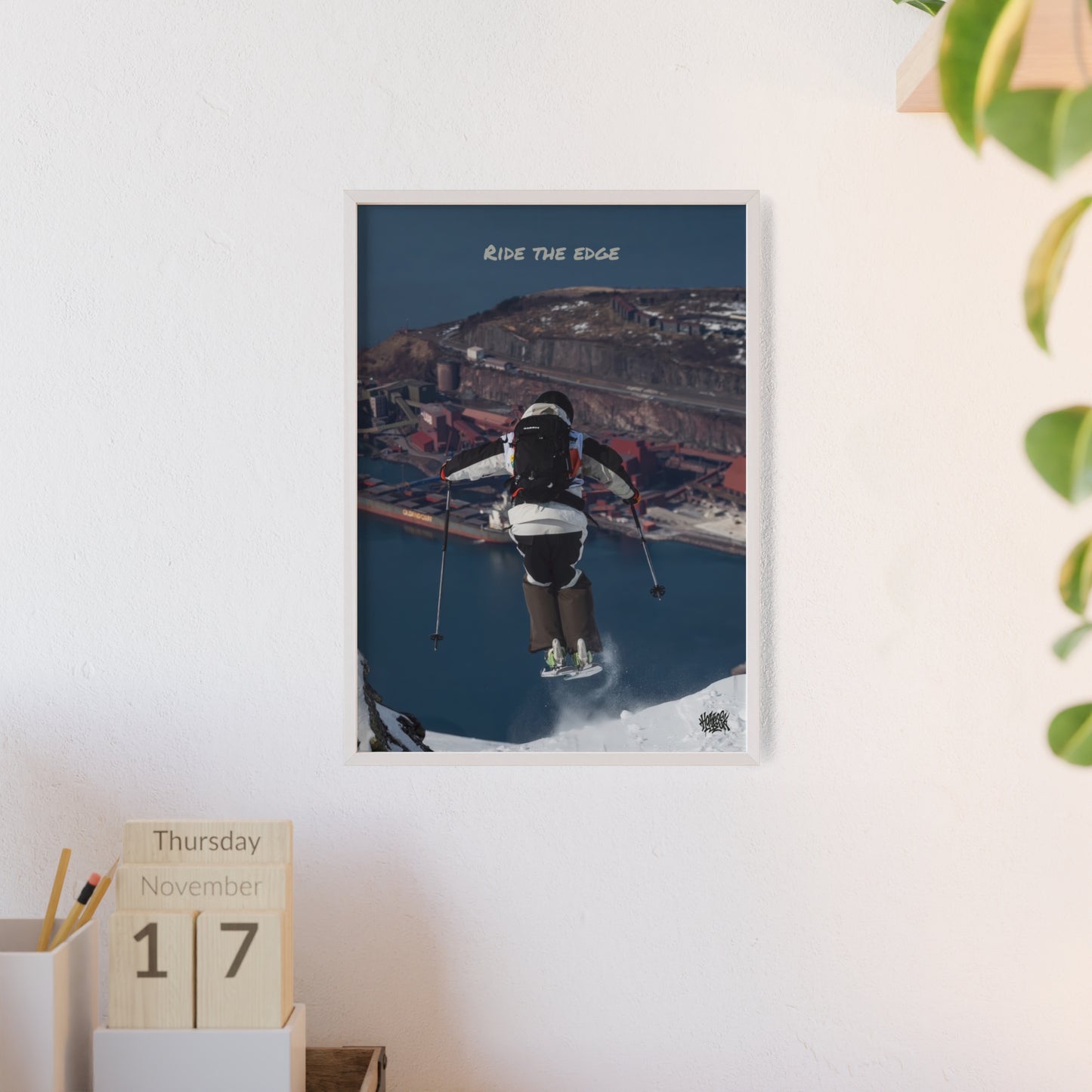 Ride The Edge Mikkellillehaug Poster - FRAMED