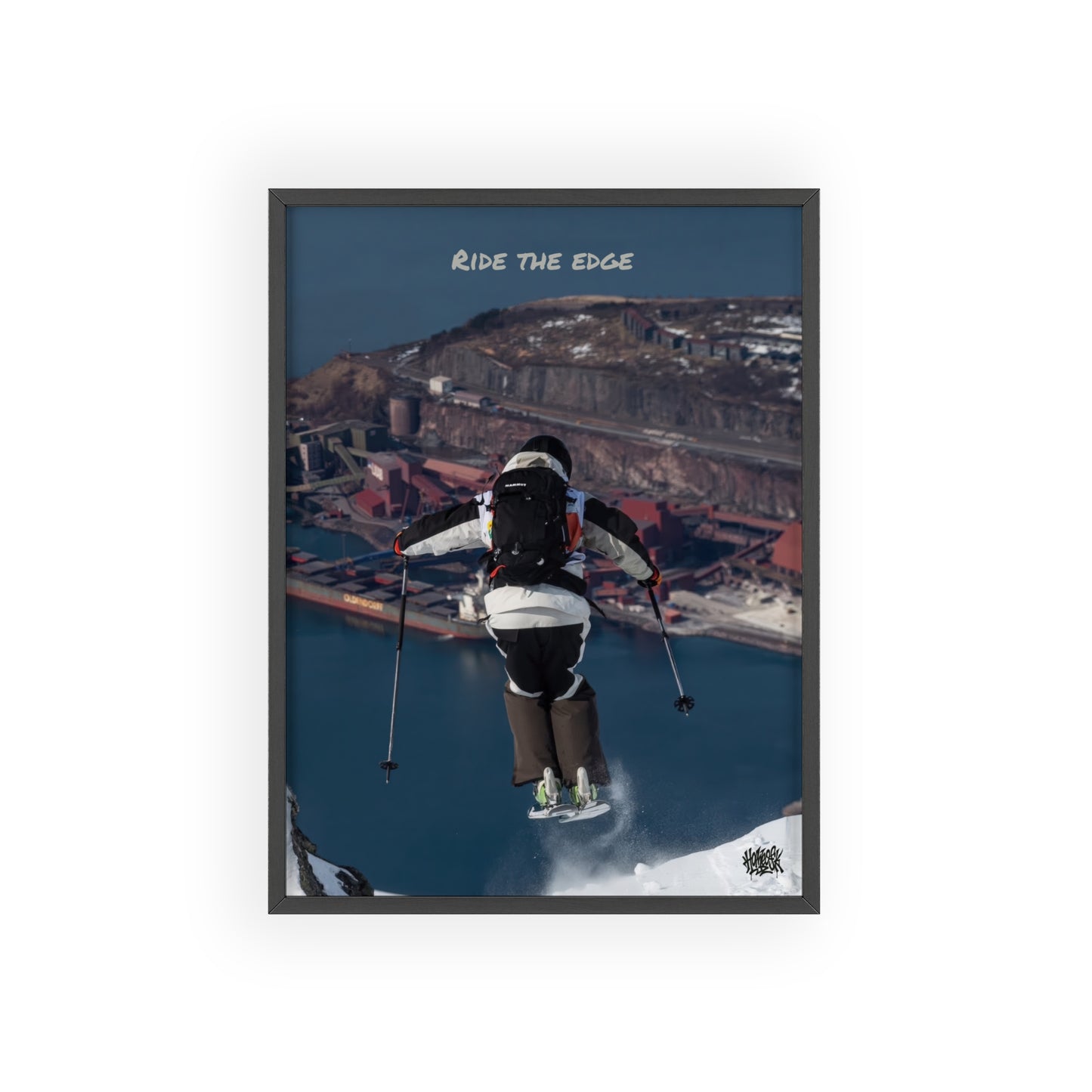 Ride The Edge Mikkellillehaug Poster - FRAMED
