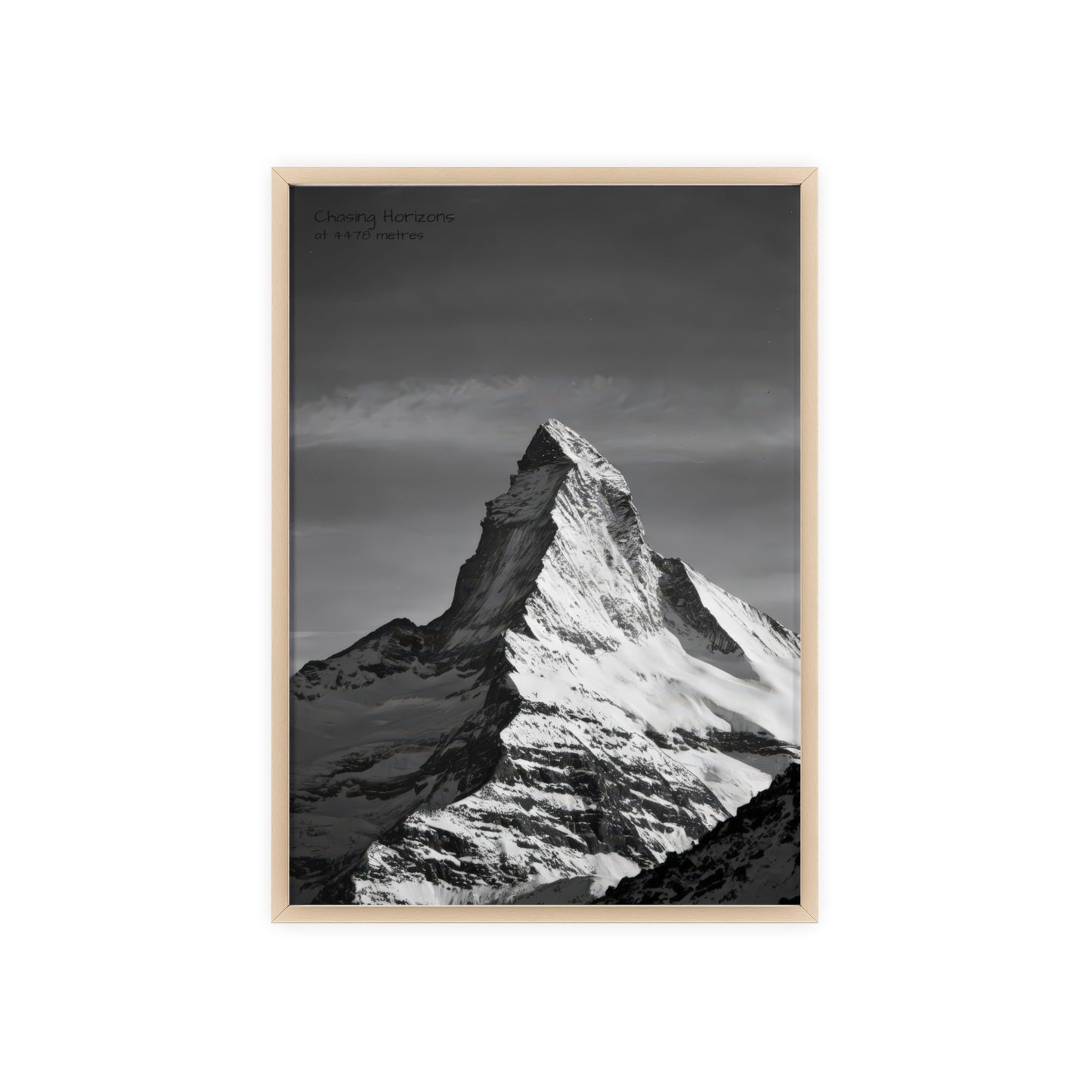 Chasing Horizons x Monochrome Matternhorn Poster - FRAMED