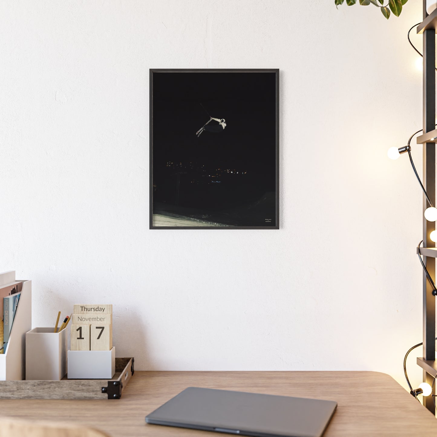 Night Park Mateo Lepic Poster - FRAMED