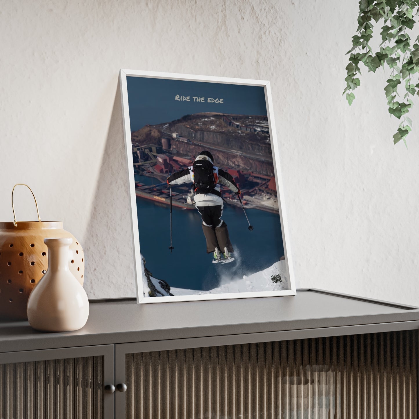 Ride The Edge Mikkellillehaug Poster - FRAMED