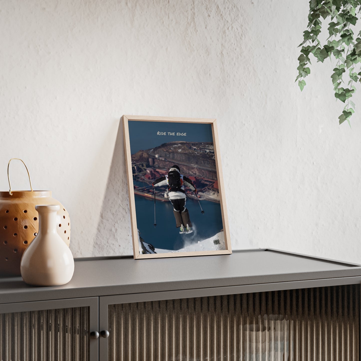 Ride The Edge Mikkellillehaug Poster - FRAMED
