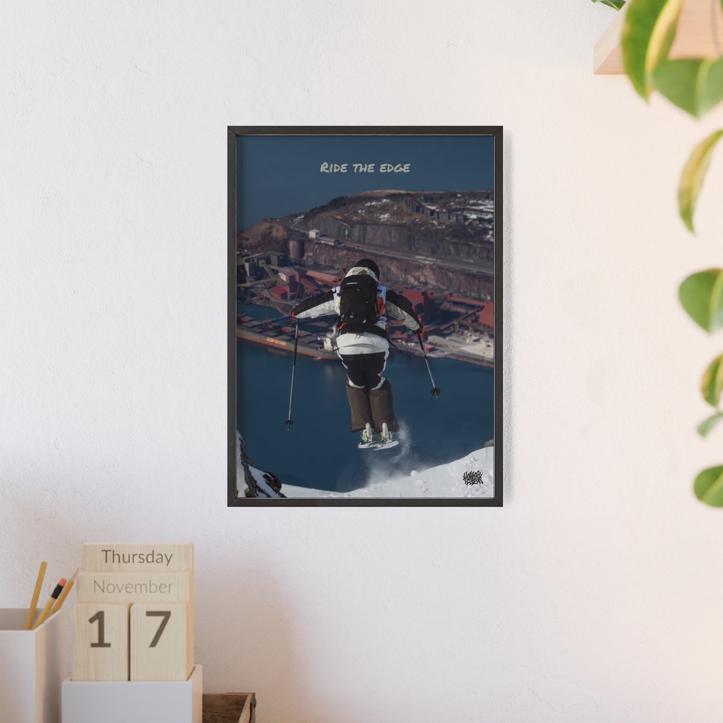 Ride The Edge Mikkellillehaug Poster - FRAMED