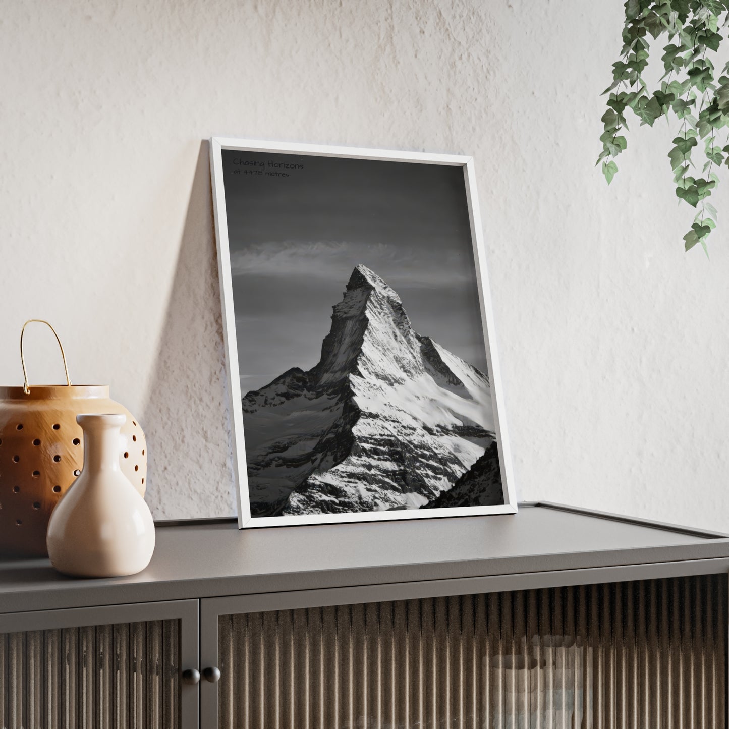 Chasing Horizons x Monochrome Matternhorn Poster - FRAMED