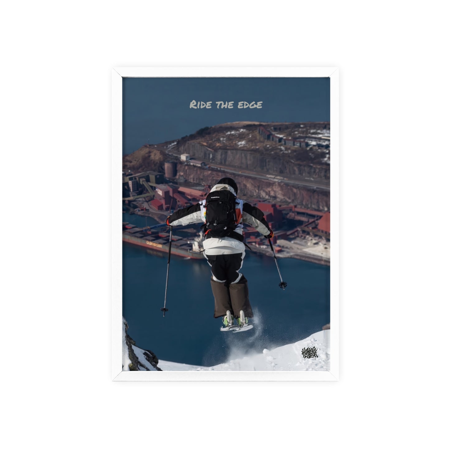 Ride The Edge Mikkellillehaug Poster - FRAMED