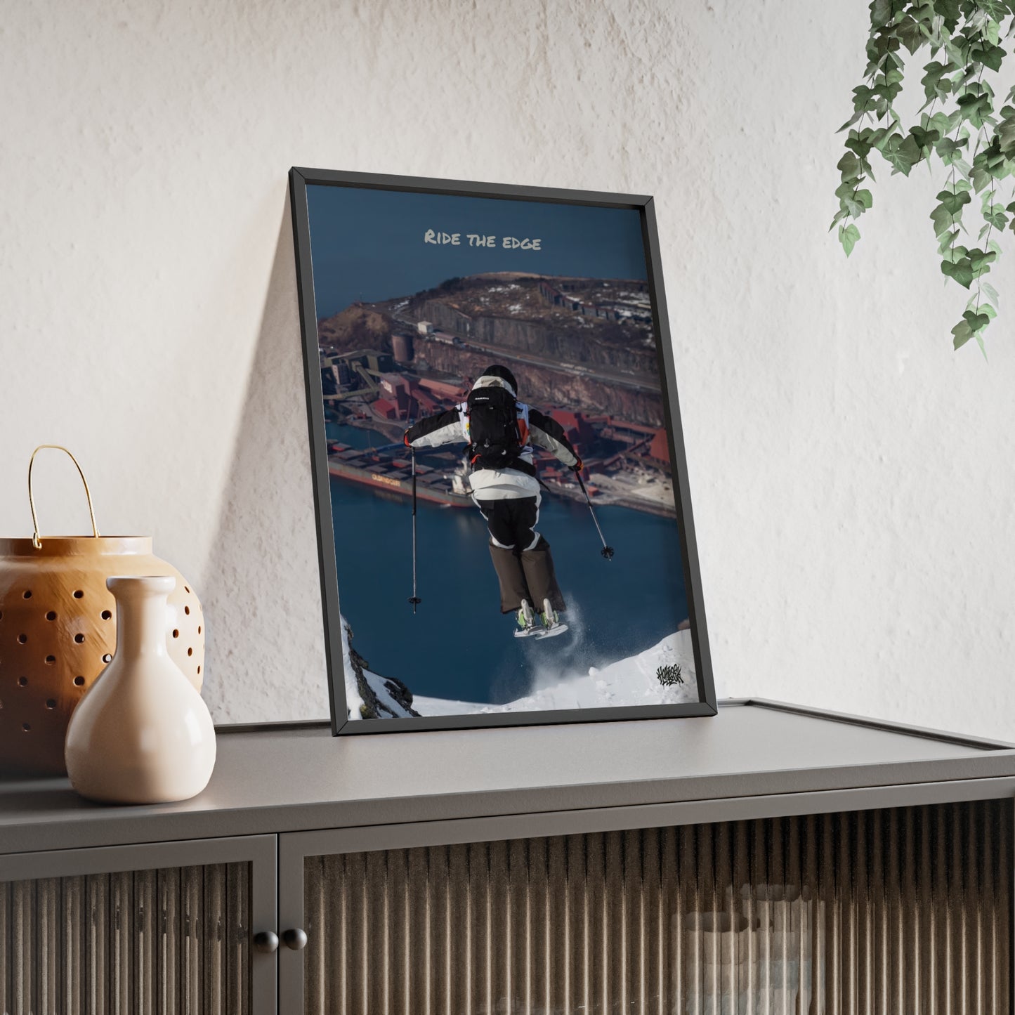 Ride The Edge Mikkellillehaug Poster - FRAMED