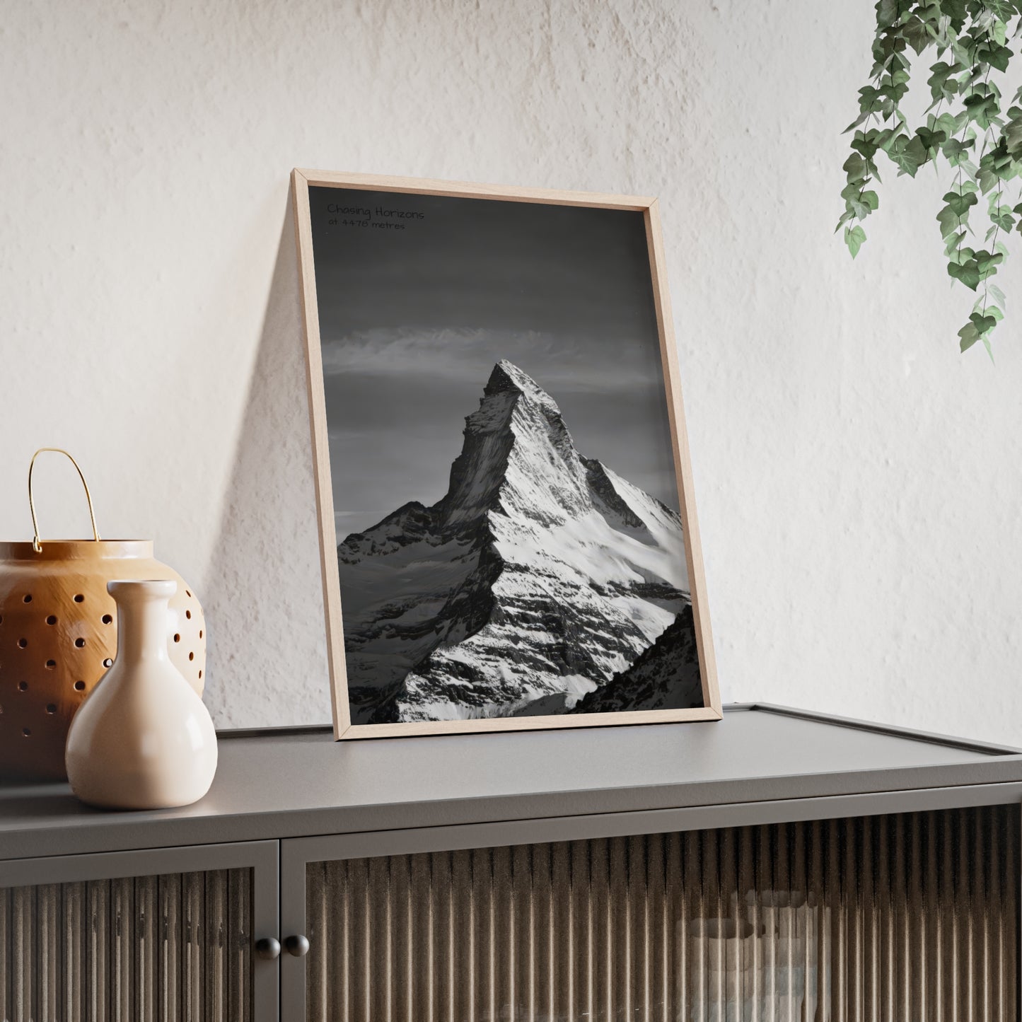 Chasing Horizons x Monochrome Matternhorn Poster - FRAMED