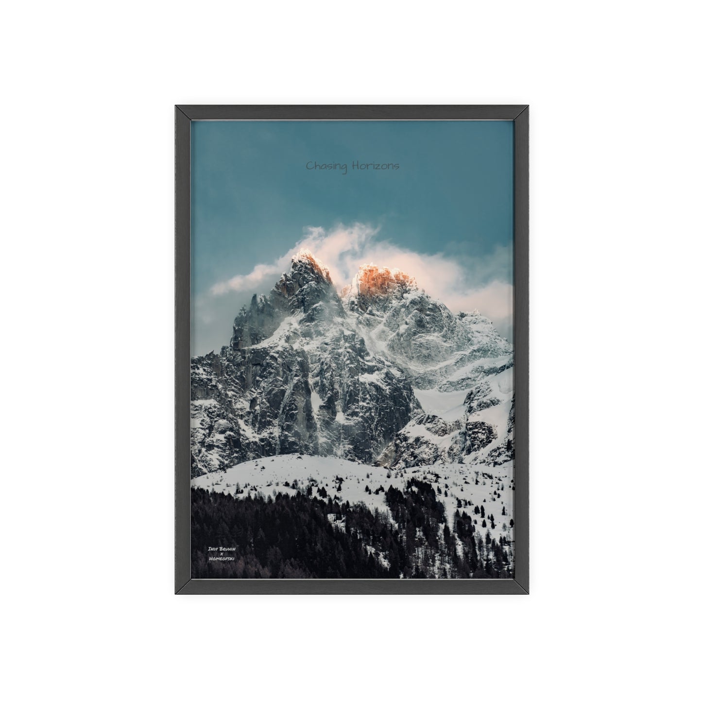 Alps Indy Bruhin Poster - FRAMED
