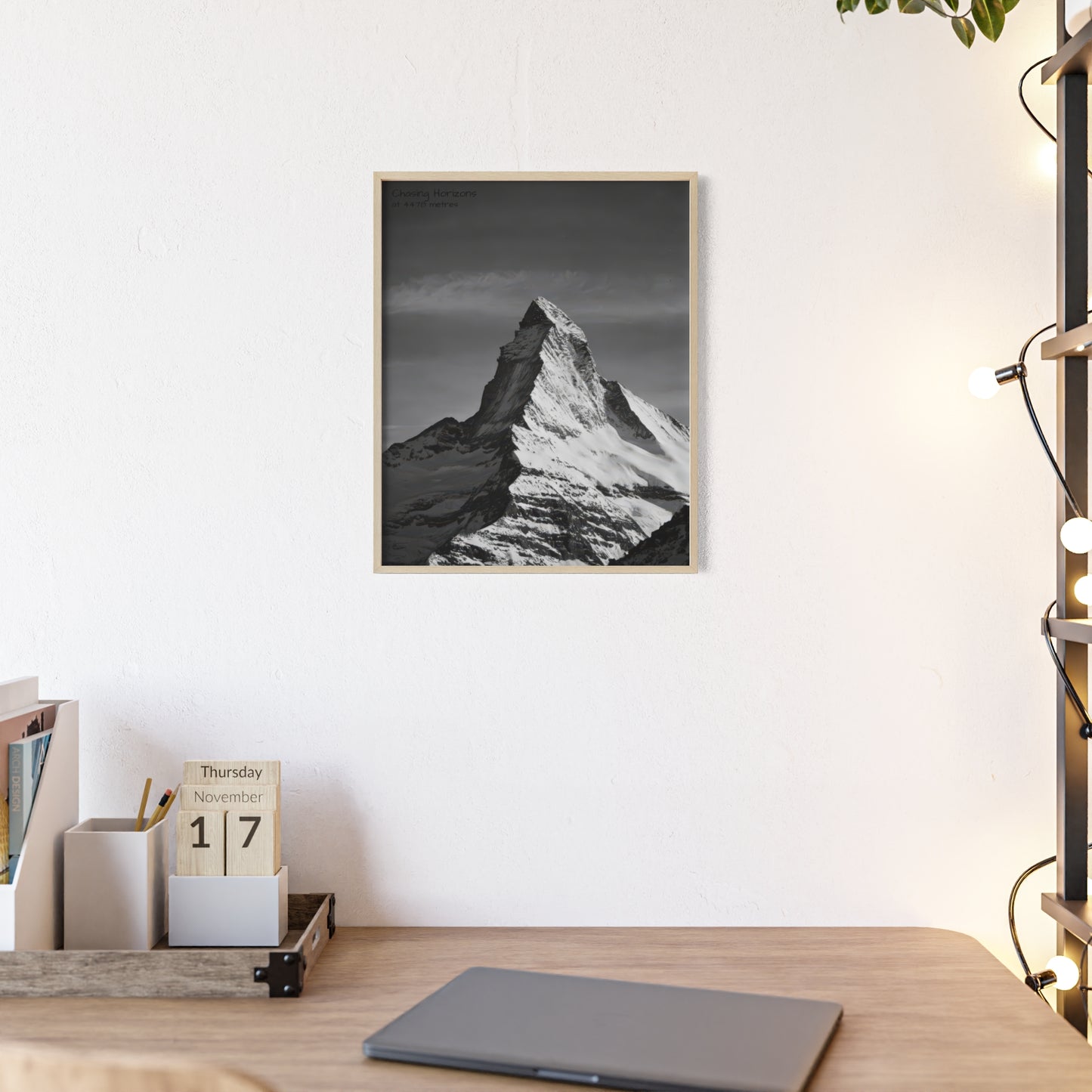 Chasing Horizons x Monochrome Matternhorn Poster - FRAMED