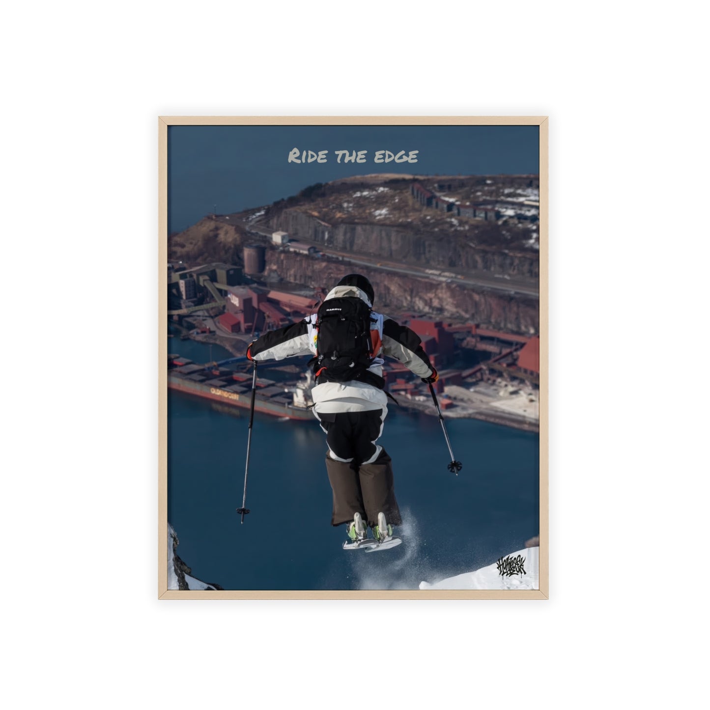 Ride The Edge Mikkellillehaug Poster - FRAMED