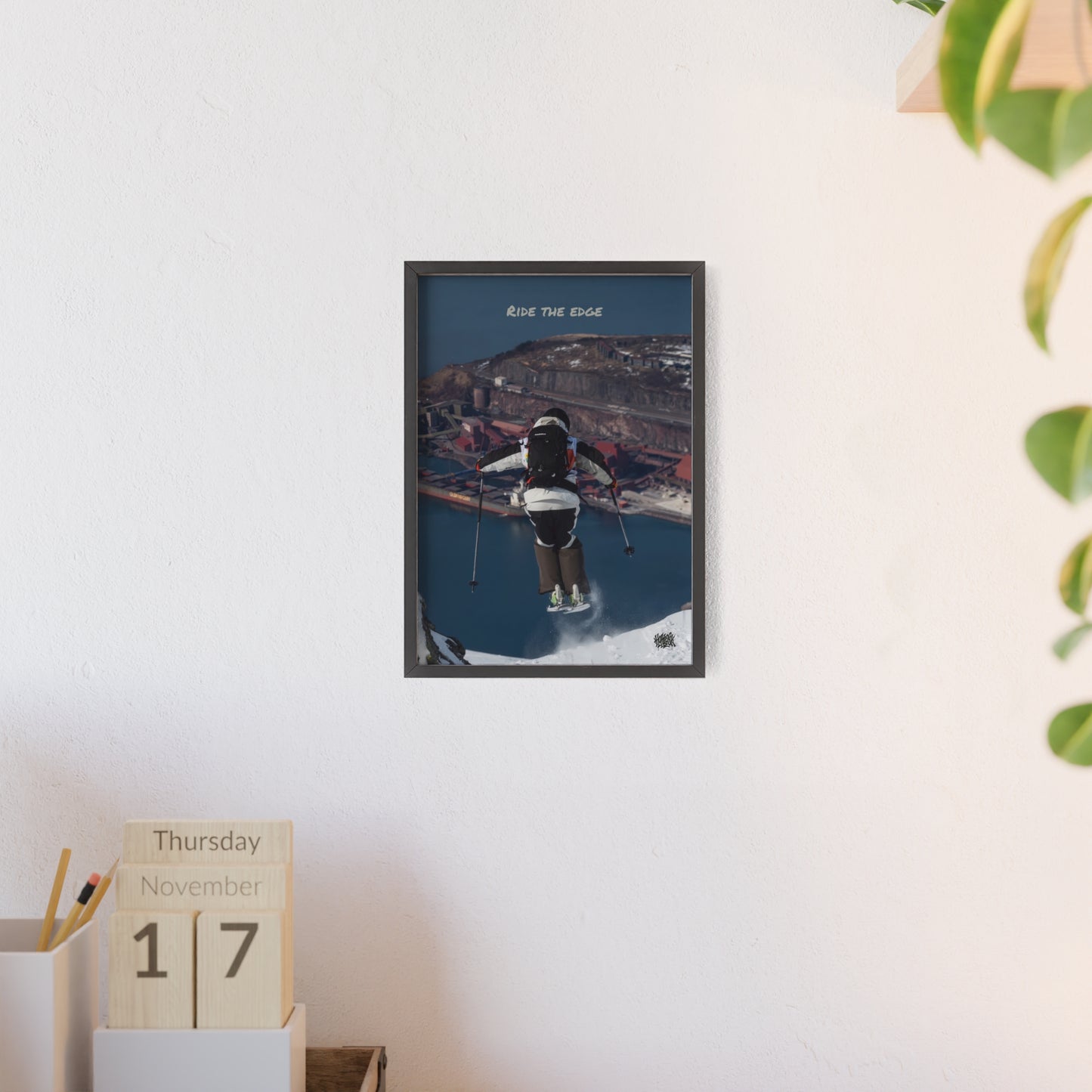 Ride The Edge Mikkellillehaug Poster - FRAMED