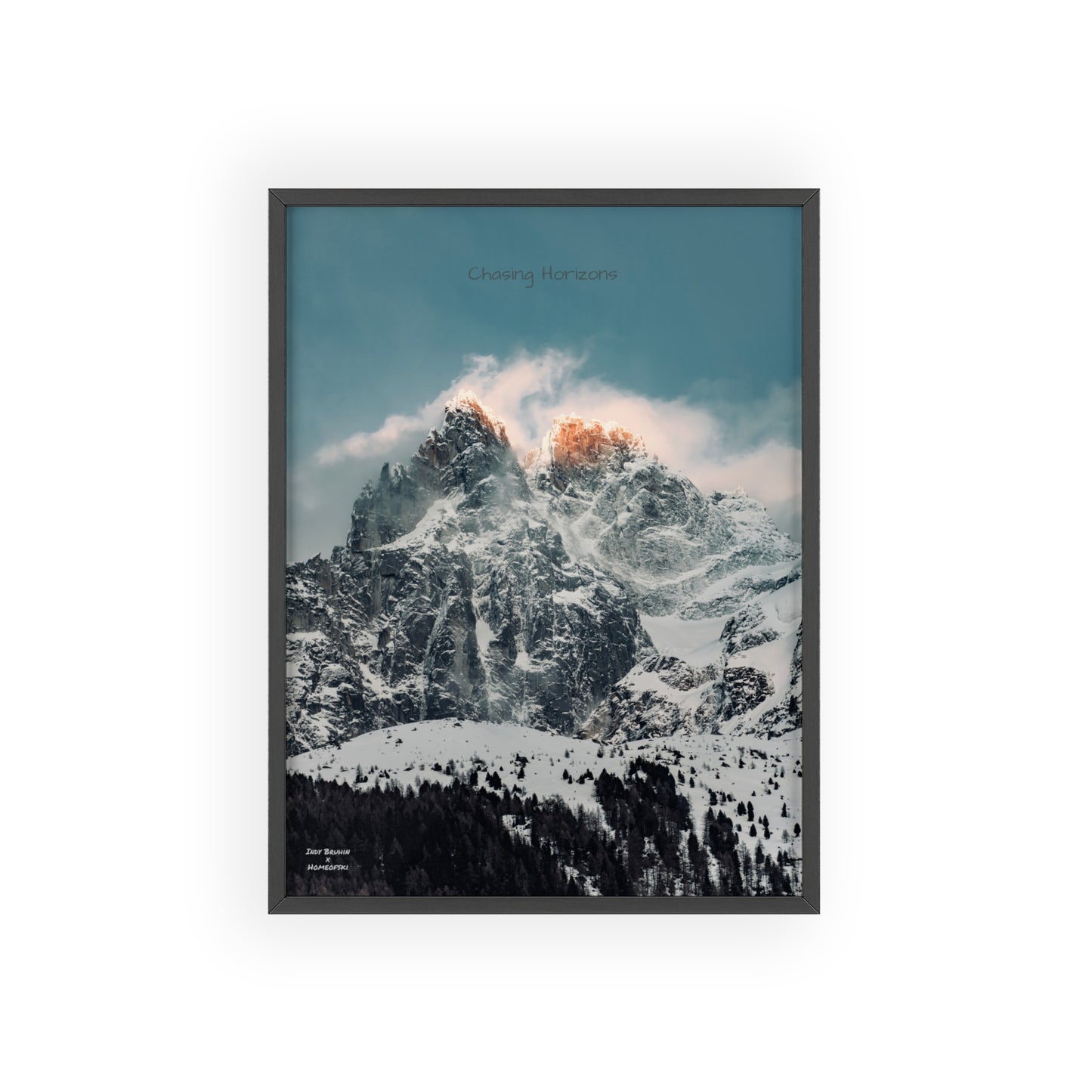 Alps Indy Bruhin Poster - FRAMED