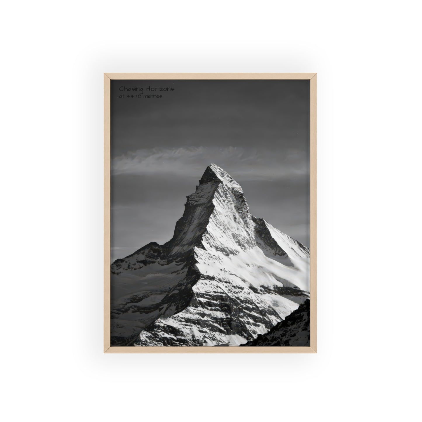 Chasing Horizons x Monochrome Matternhorn Poster - FRAMED
