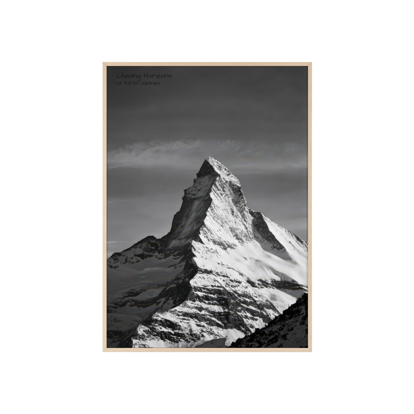 Chasing Horizons x Monochrome Matternhorn Poster - FRAMED