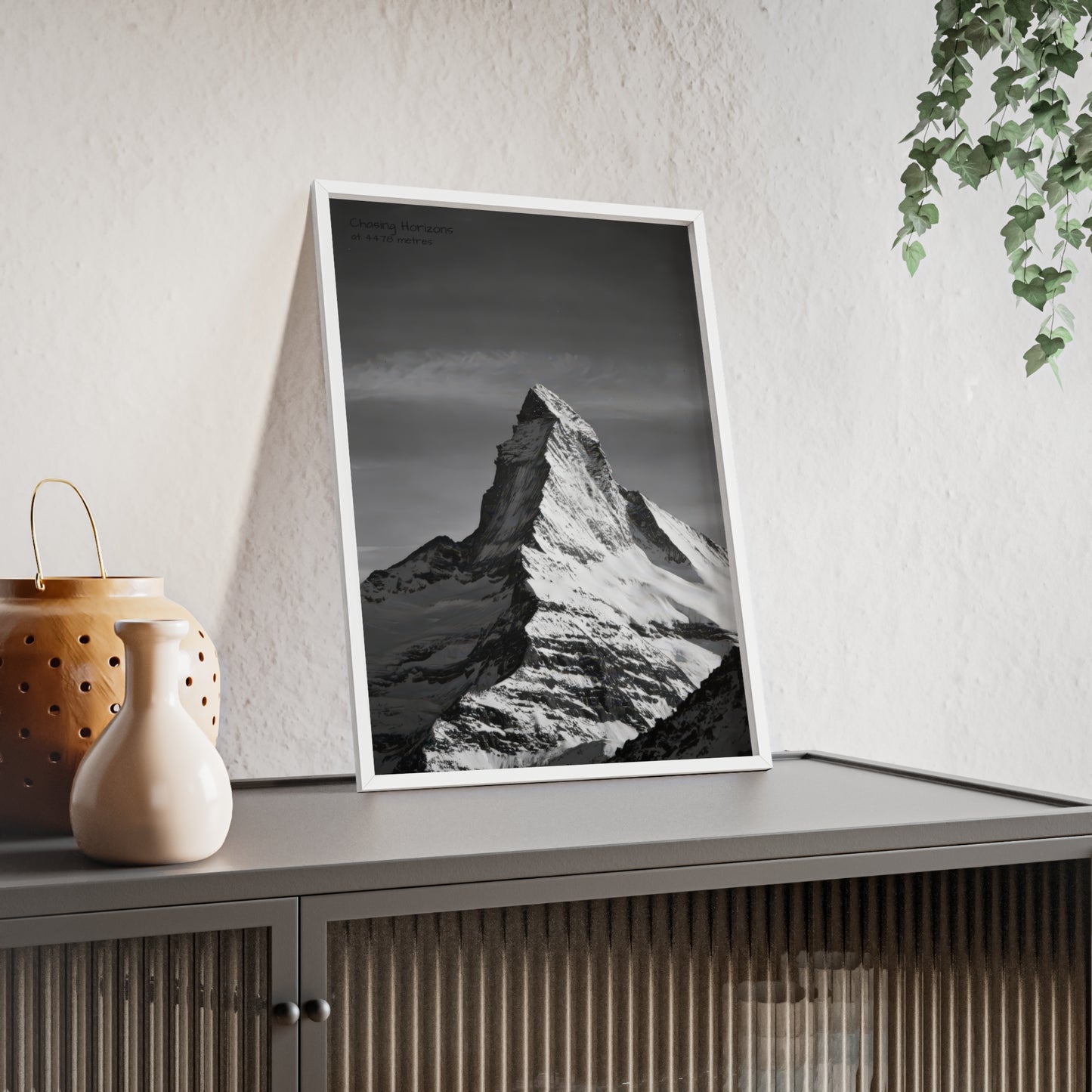 Chasing Horizons x Monochrome Matternhorn Poster - FRAMED