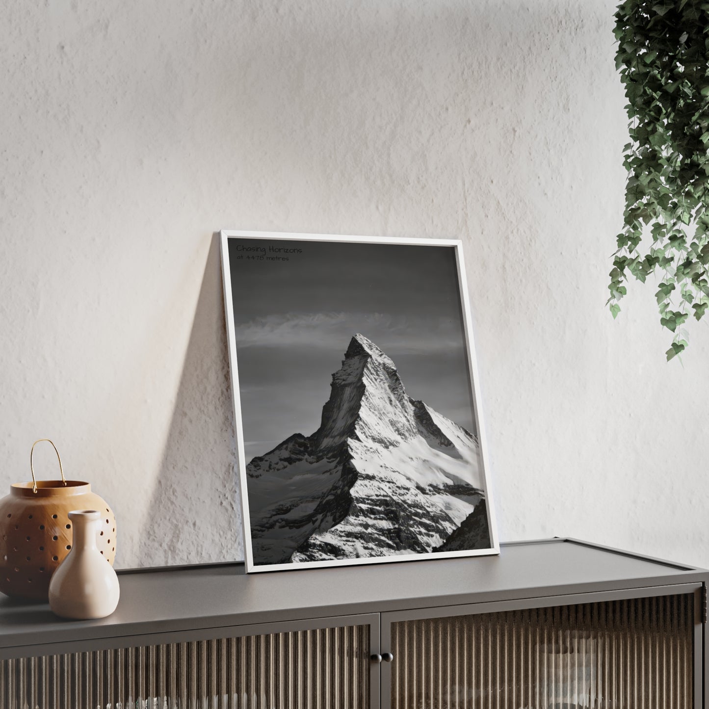 Chasing Horizons x Monochrome Matternhorn Poster - FRAMED