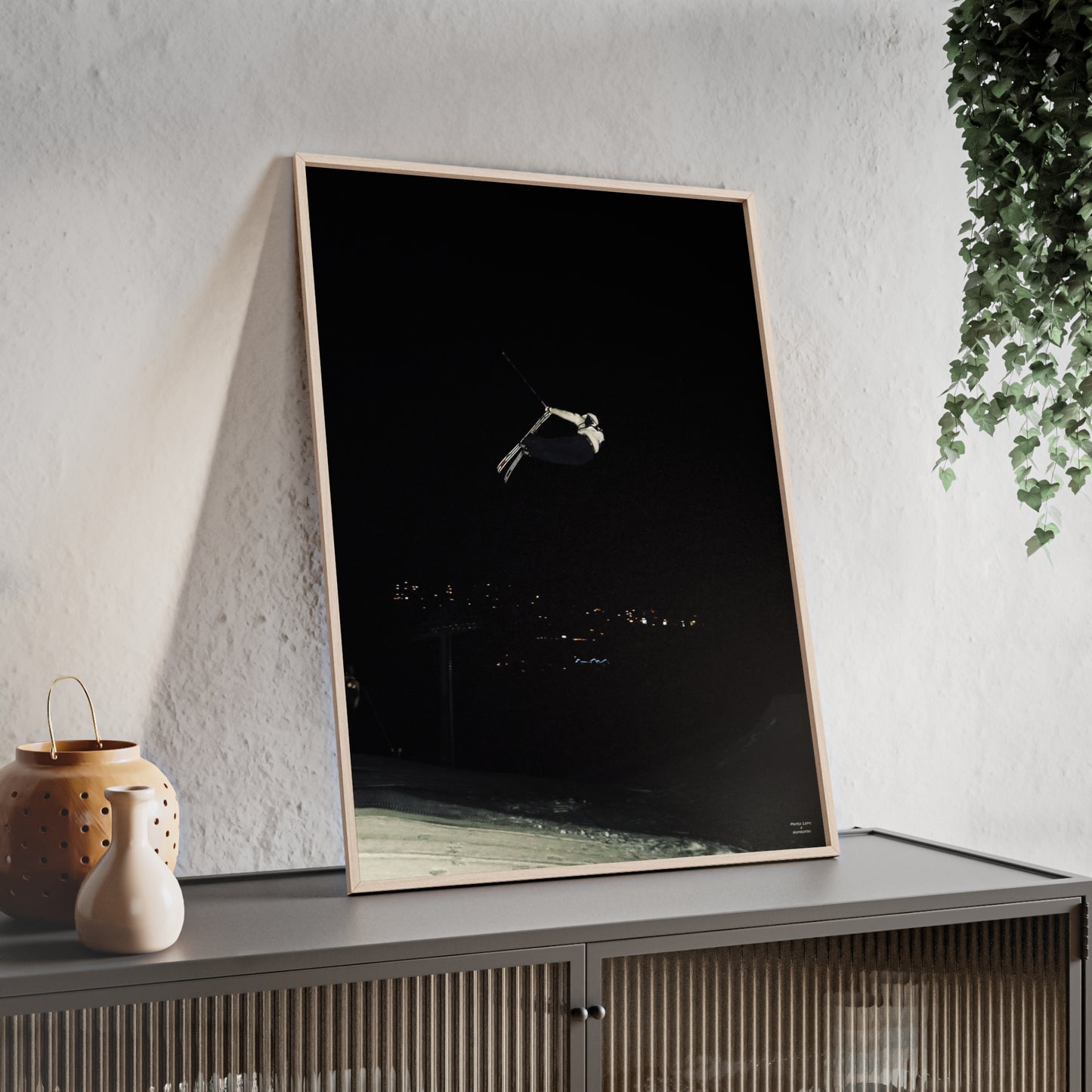 Night Park Mateo Lepic Poster - FRAMED