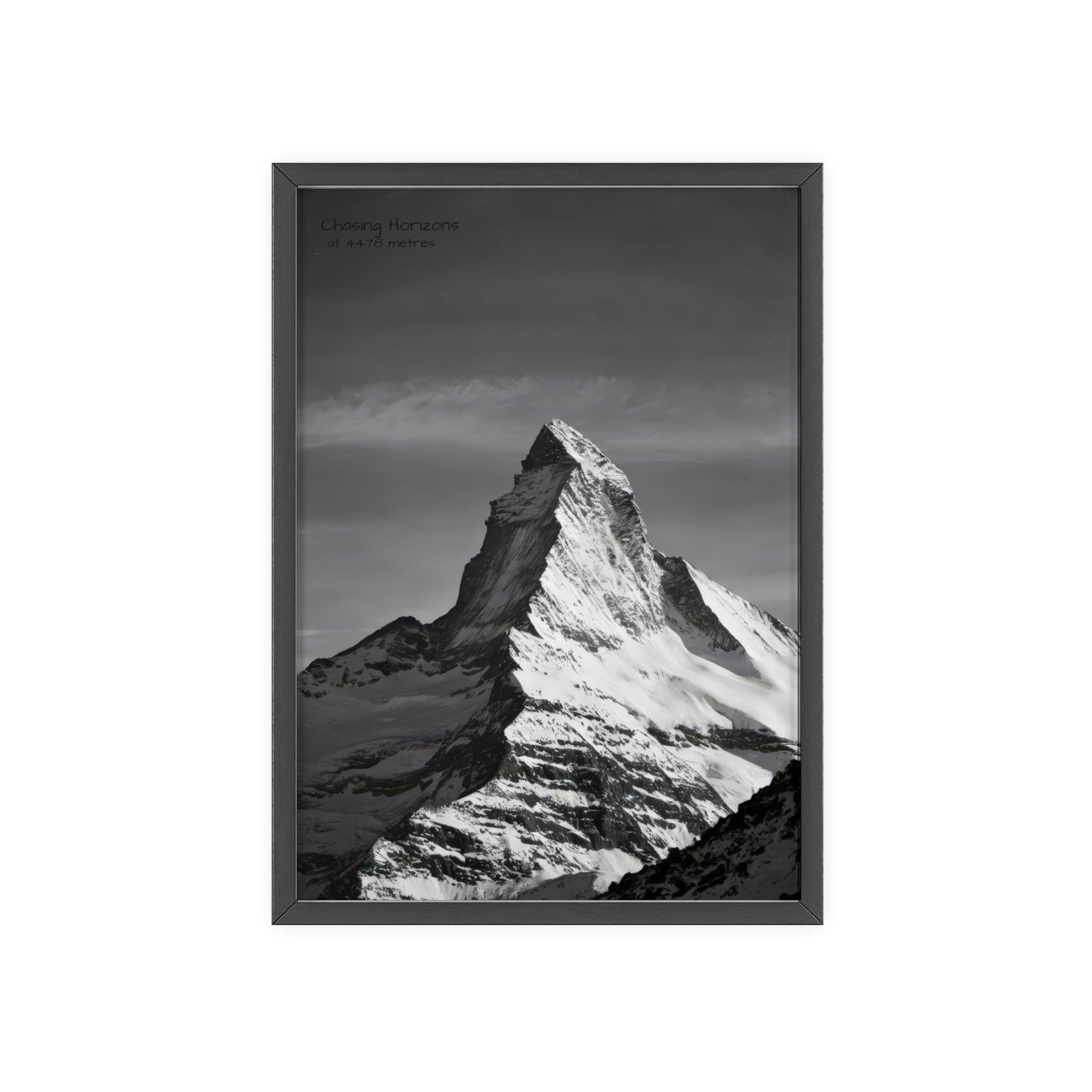 Chasing Horizons x Monochrome Matternhorn Poster - FRAMED