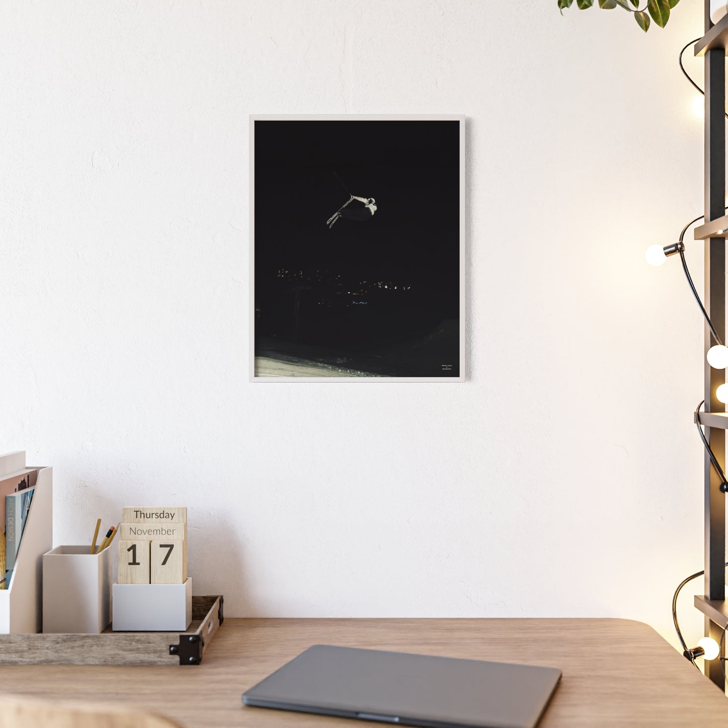 Night Park Mateo Lepic Poster - FRAMED
