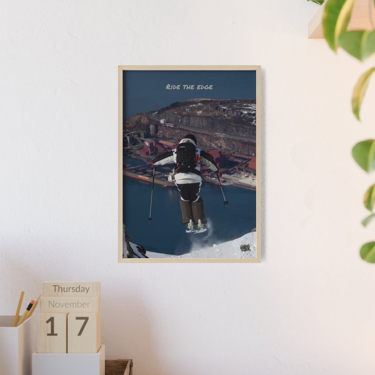 Ride The Edge Mikkellillehaug Poster - FRAMED