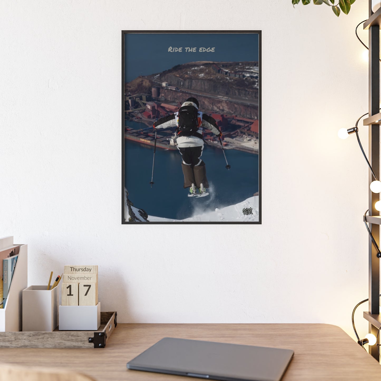 Ride The Edge Mikkellillehaug Poster - FRAMED