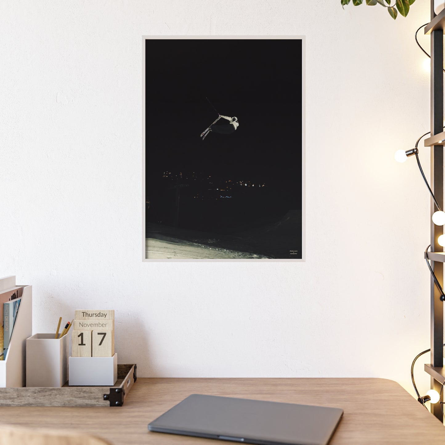 Night Park Mateo Lepic Poster - FRAMED