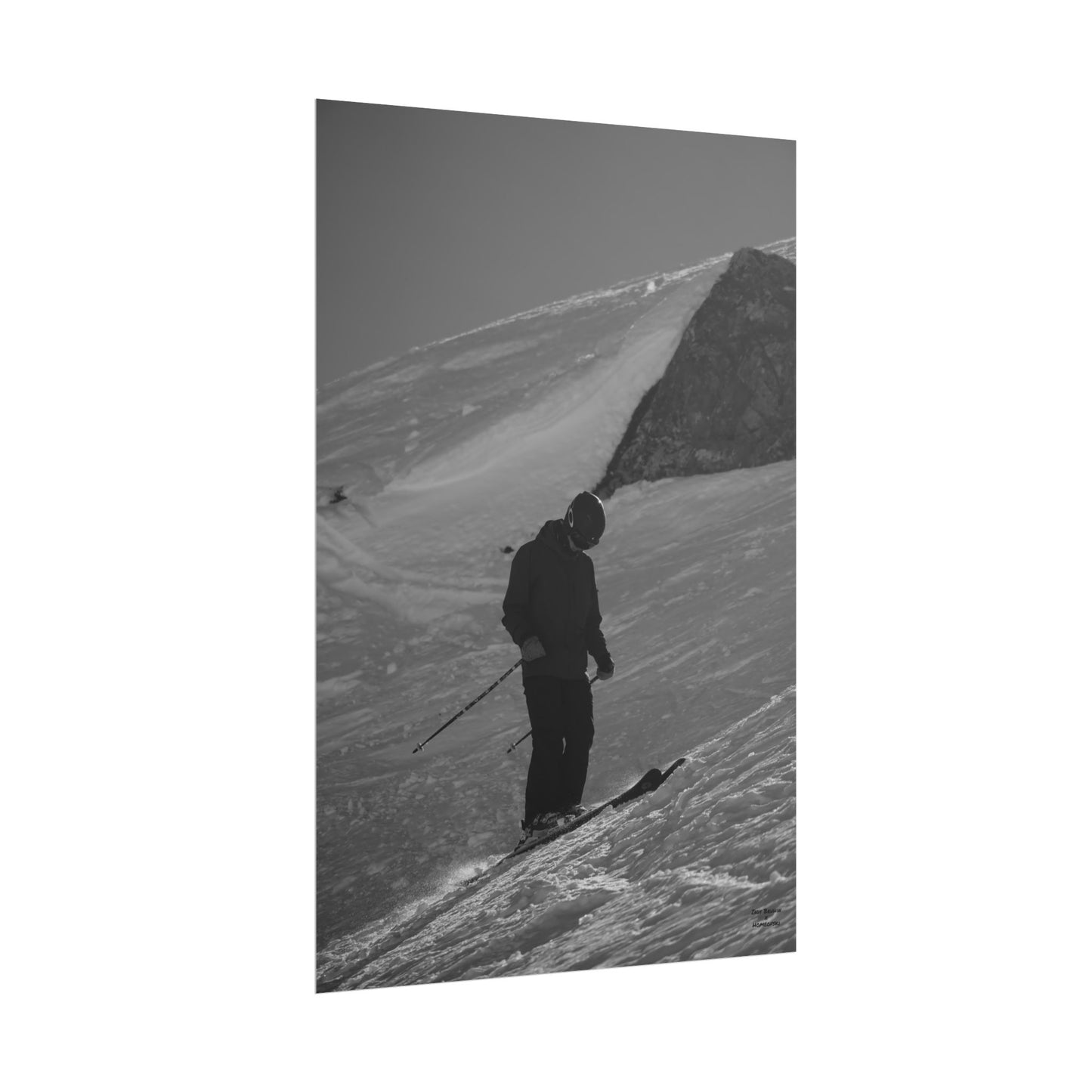 Monochrome Skiing Indy Bruhin Poster